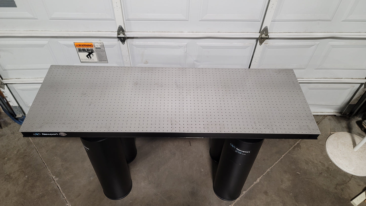 Used Newport SG-26-2 Honeycomb Optical Breadboard With RL-2000 Legs 24" x 72" x 2.3"