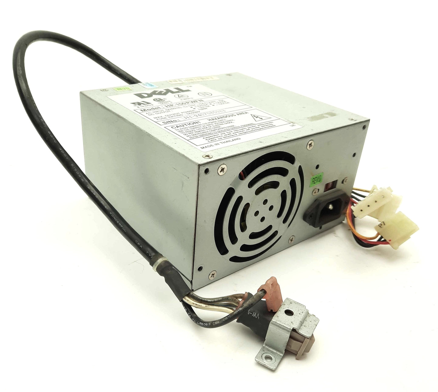 Used DELL HP-150PWFN 433/ AT Computer Power Supply 150W 4x Molex 1x FDD 115/230VAC