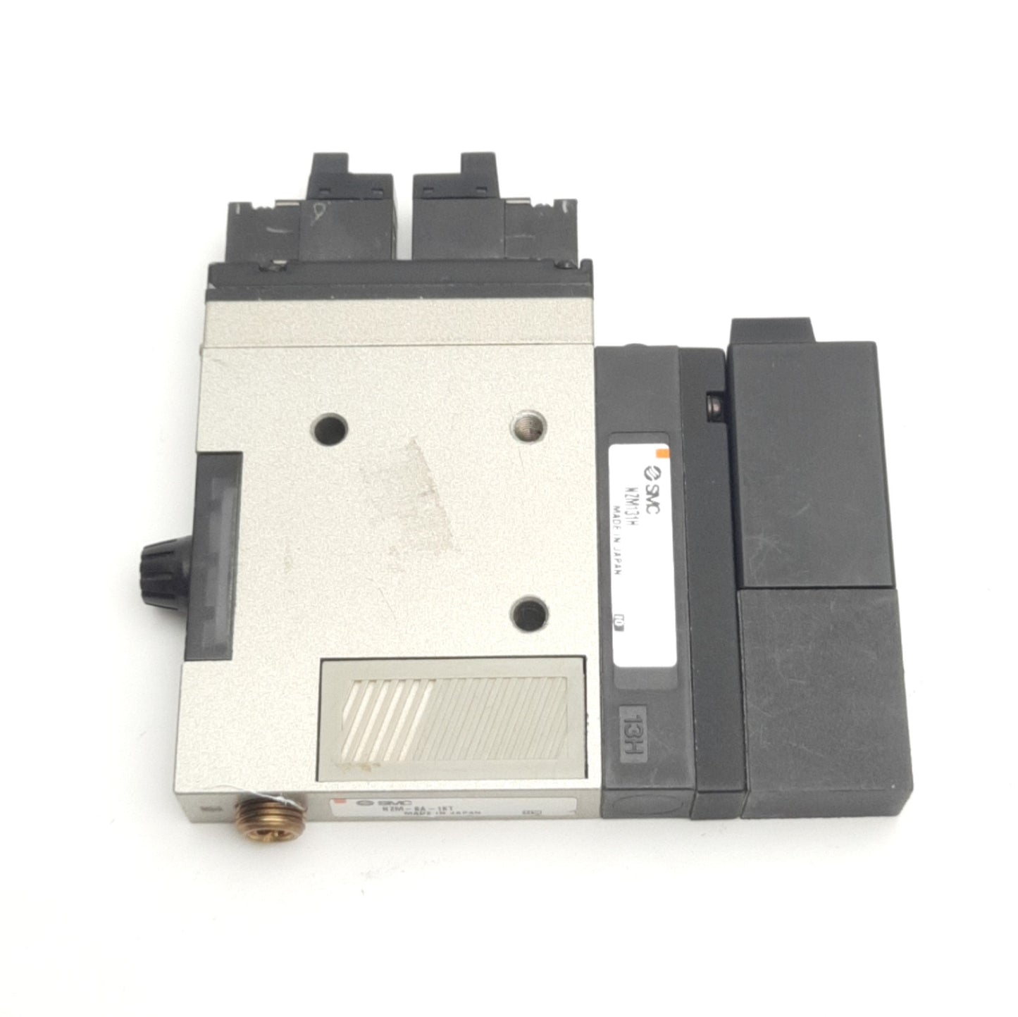 Used SMC NZM131HT-K5LO-E-15CL Vacuum Ejector W/ Switch & Valves, 24V DC, 30 to 80 Psi