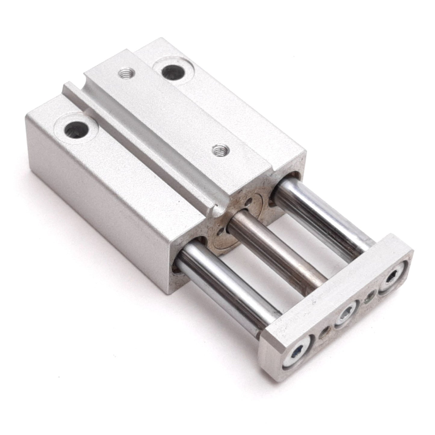 Used SMC MGJ10-20 Miniature Guided Cylinder, Bore: 10mm, Stroke: 20mm, 0.7MPa, M3x0.5