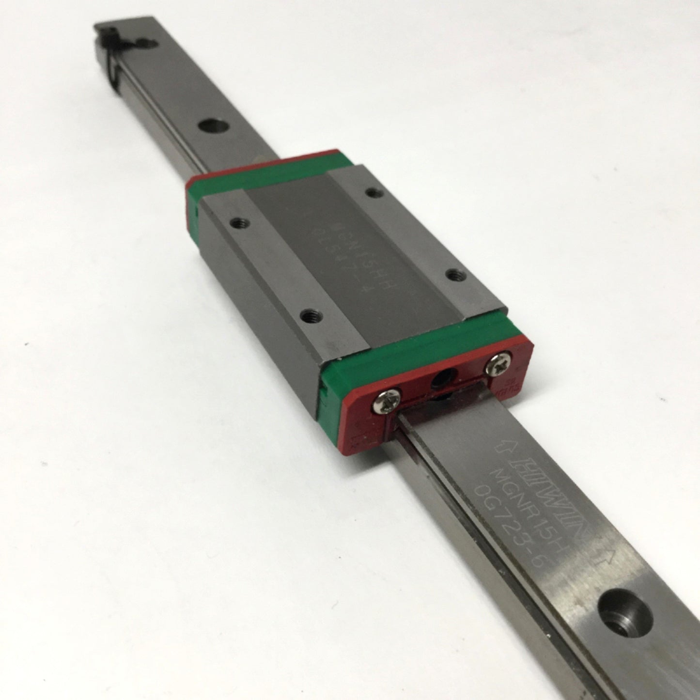 Used Hiwin MGN15HH Ball Bearing Carriage Block Slide on 230mm (9") Linear Guide Rail