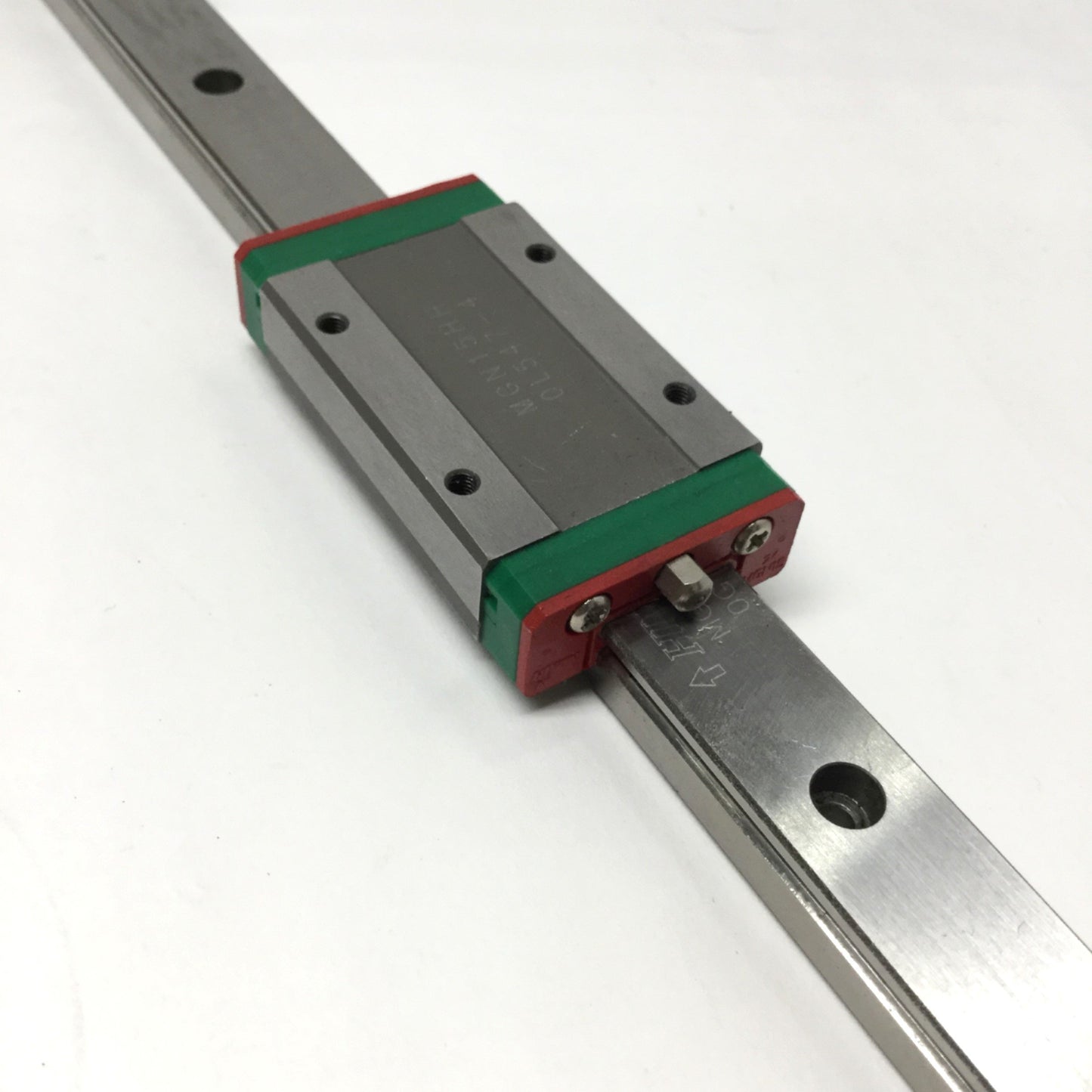 Used Hiwin MGN15HH Ball Bearing Carriage Block Slide on 230mm (9") Linear Guide Rail