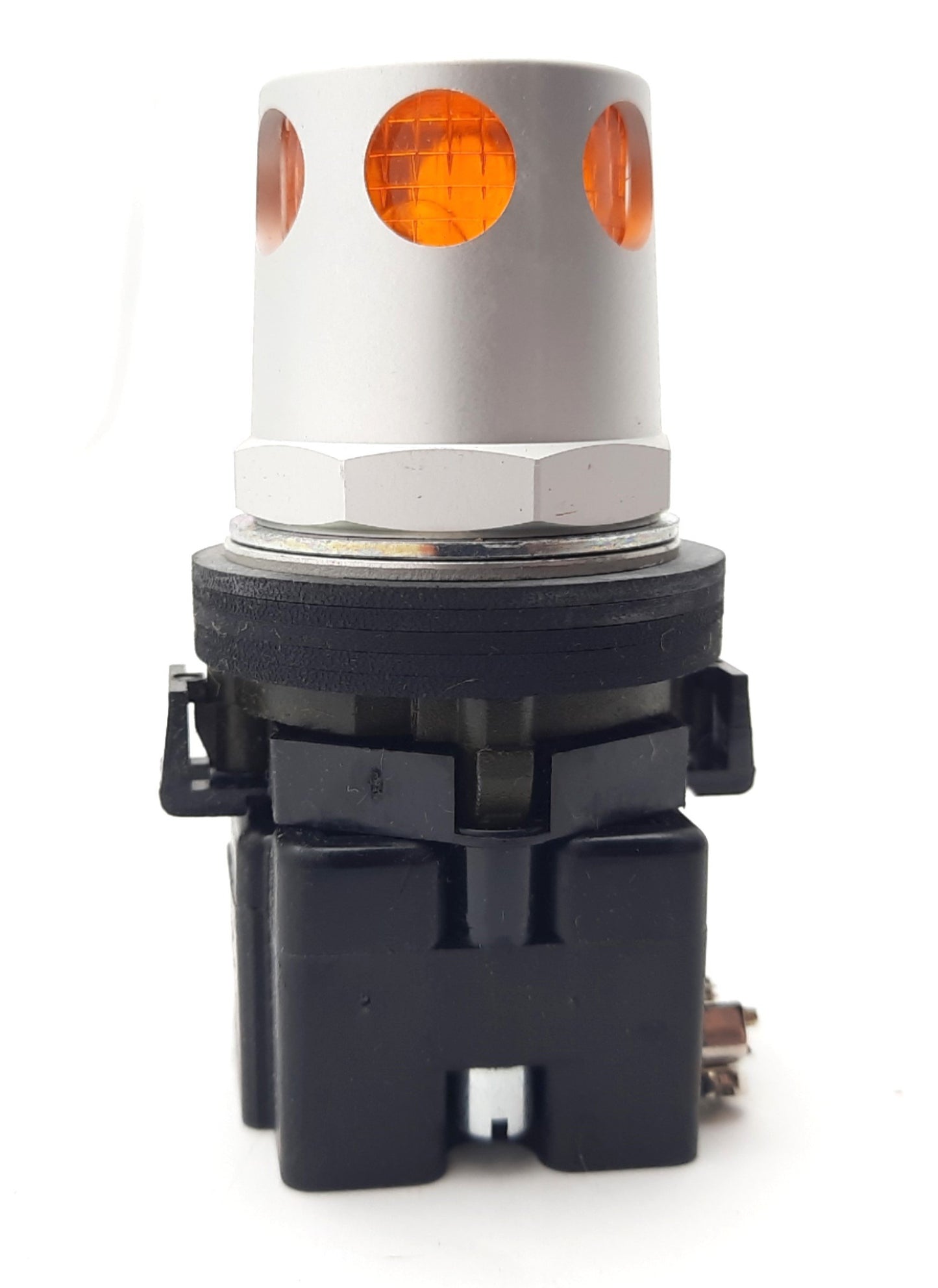 New Eaton HT8GDAV7 Push Button Incandescent Illuminated, Amber 28mm, 120VAC