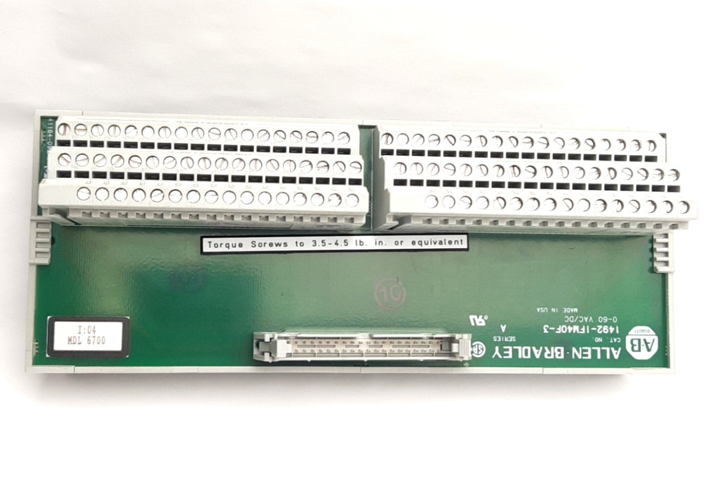Used Allen Bradley 1492-IFM40F-3 Digital Interface Sensor Module 40-Pin 0-60V AC/DC