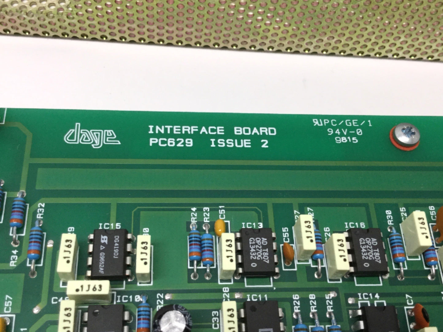 Used DAGE PC629 Interface Circuit Board for PC2400 Micro Bond Multi-Function Tester