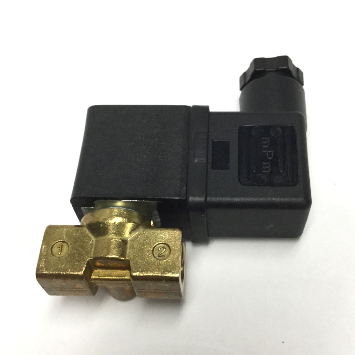Used ASCO SCG256 2-Way Solenoid Valve Normally Open w/ Manual Override, G1/8", 24VDC