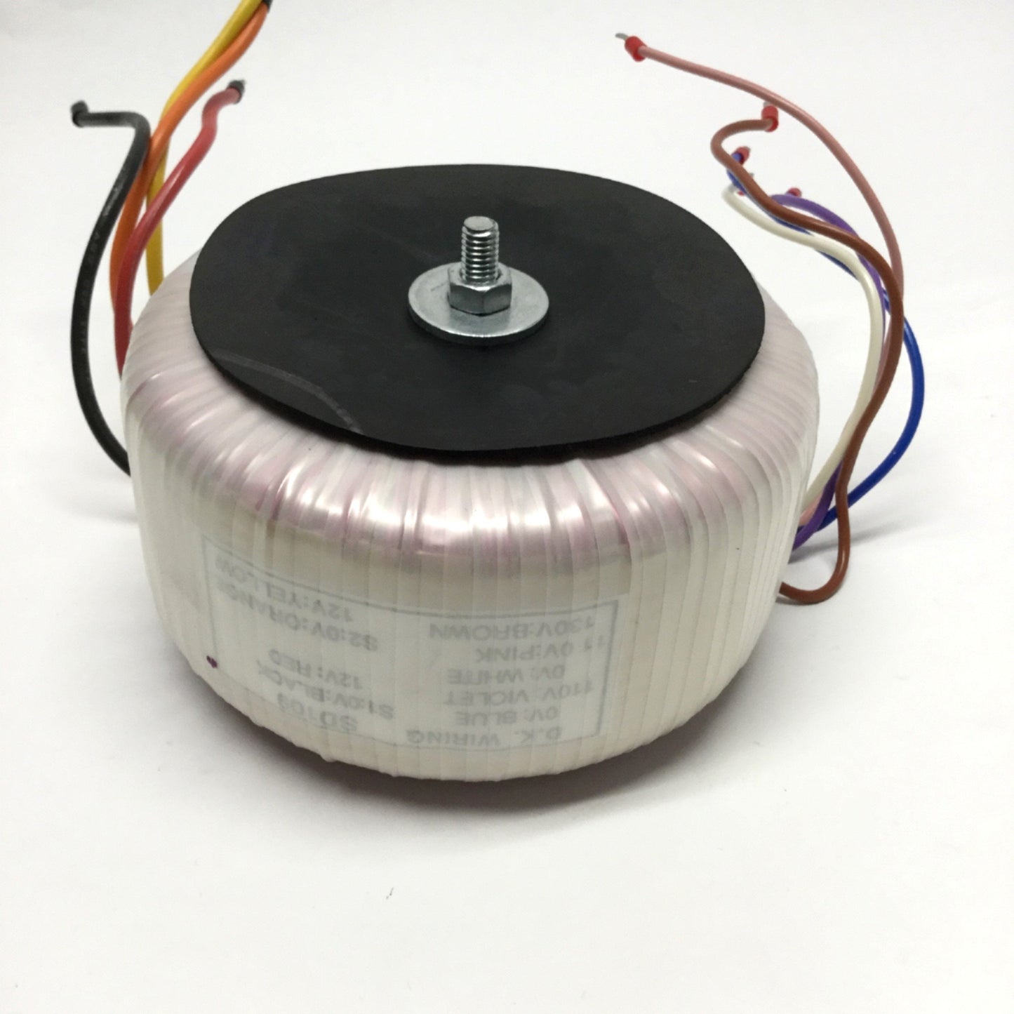 Used D.K. Wiring SD109 Toroidal Transformer, Dual Output, 110/130V Pri, 12V Sec Ø4.5"