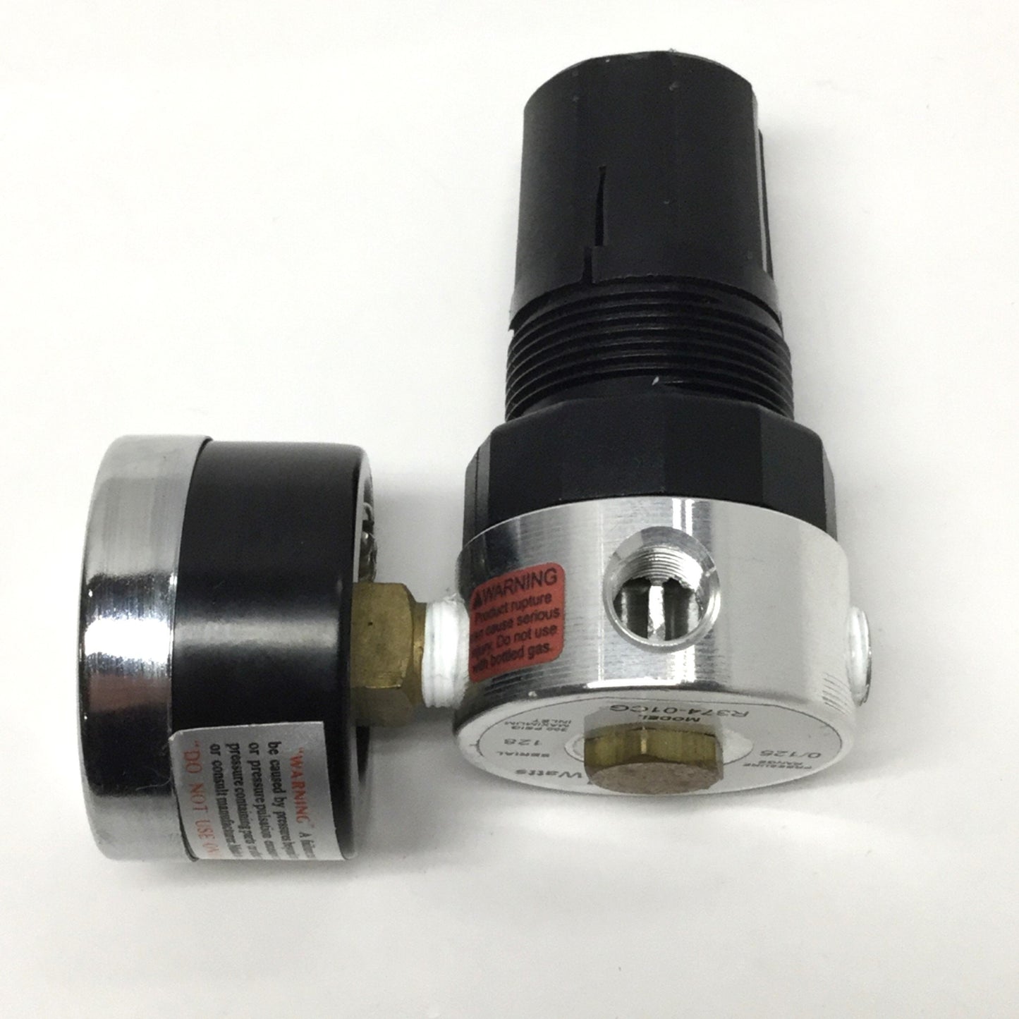 Used Parker Watts R374-01CG Pneumatic Air Pressure Regulator, 0-125psi Out, 1/8" NPT