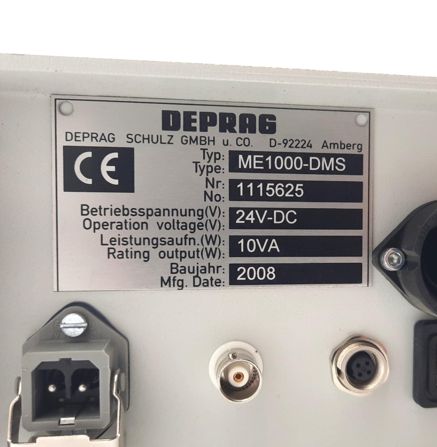 Used Deprag ME1000-DMS Torque Measuring Electronic Control Box, 24VDC 10VA 0.1-400Nm