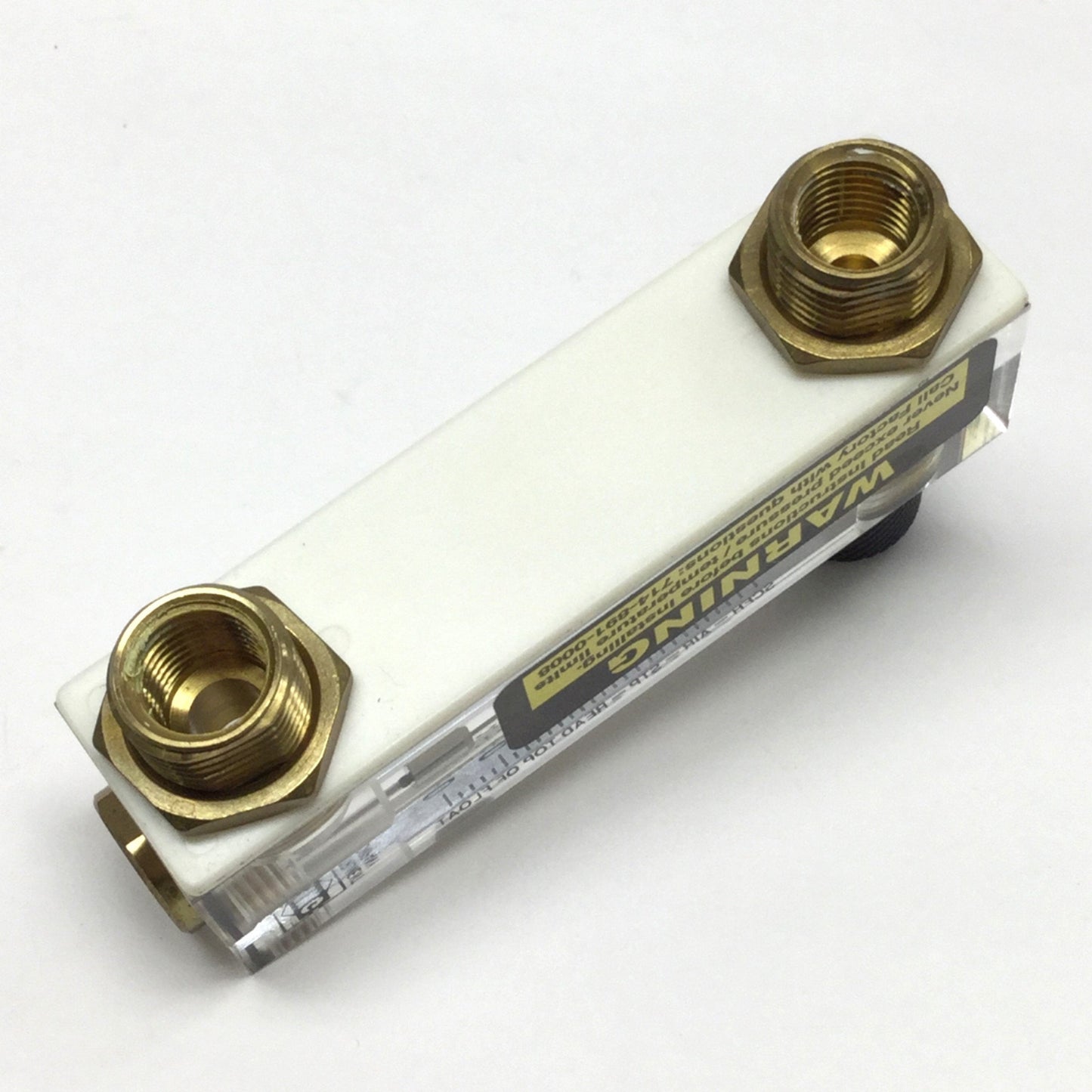 Used King Instrument 75301112C11 Acrylic Tube 2" Flowmeter w/Valve 0-60SCFH, 1/4" NPT