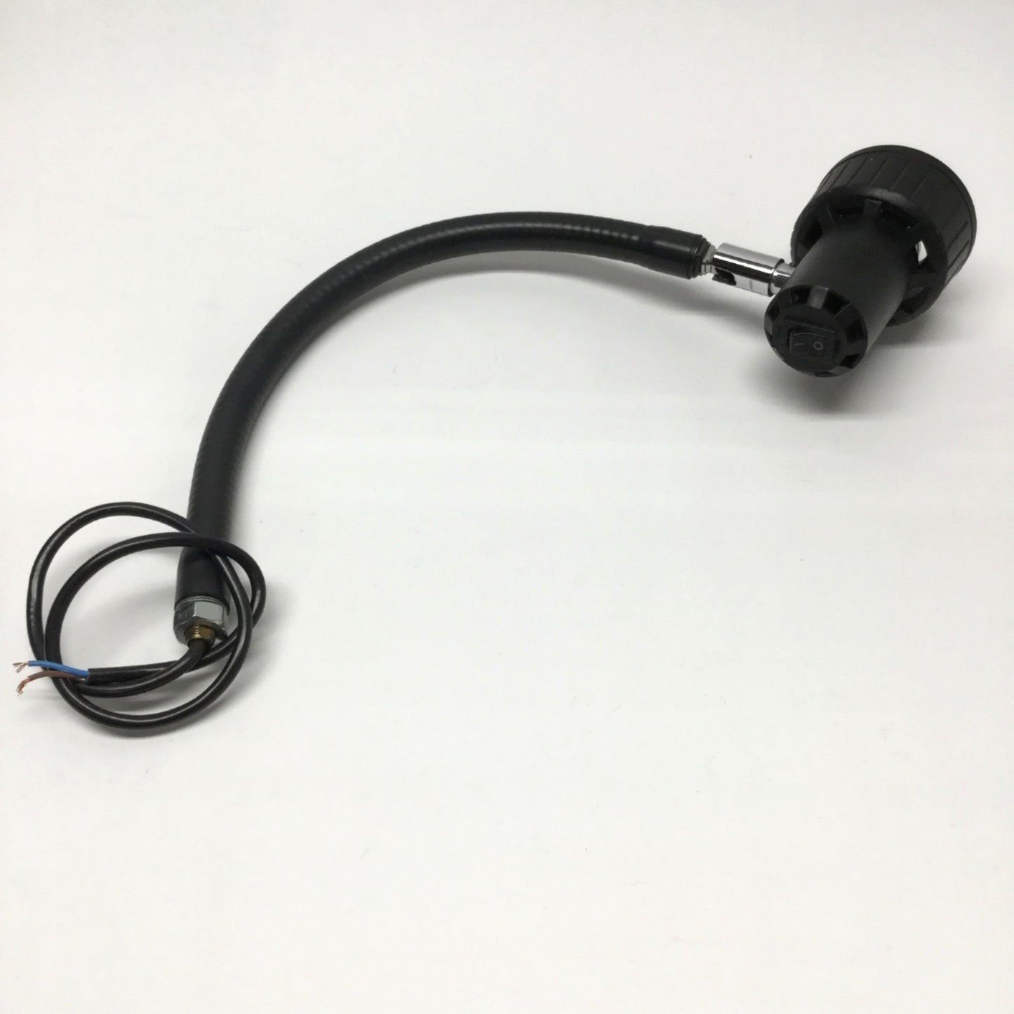 Used Halogen Lamp Light 12VDC 20W 12" Gooseneck Flexible Arm, Threaded Rod Mount