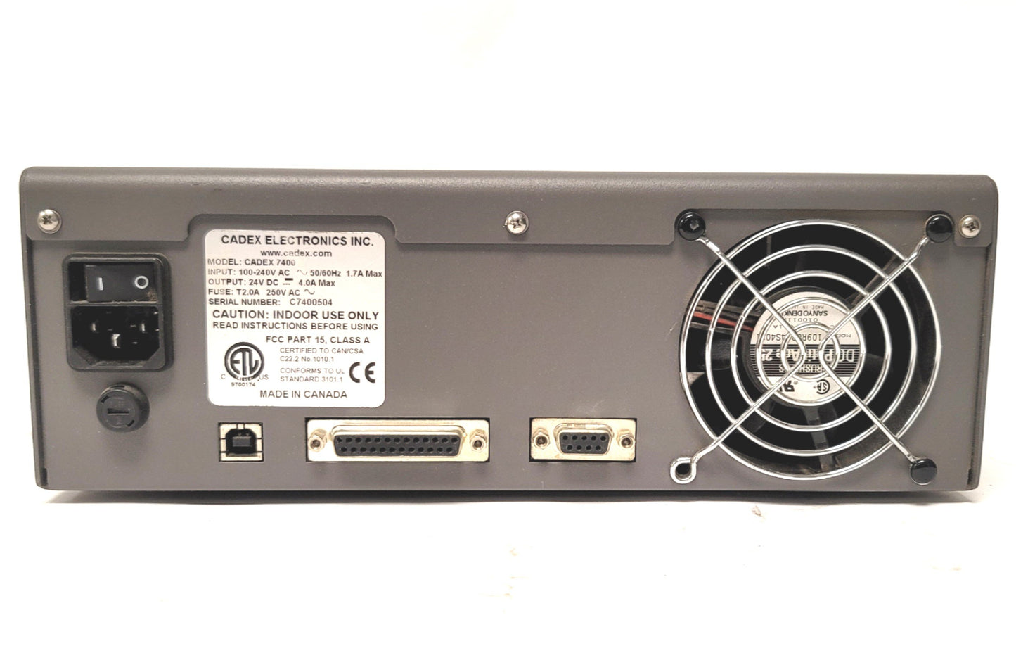 Used Cadex C7400 Advanced Battery Analyzer 4-Station, 80W 1.2-16V, 100mA-4A