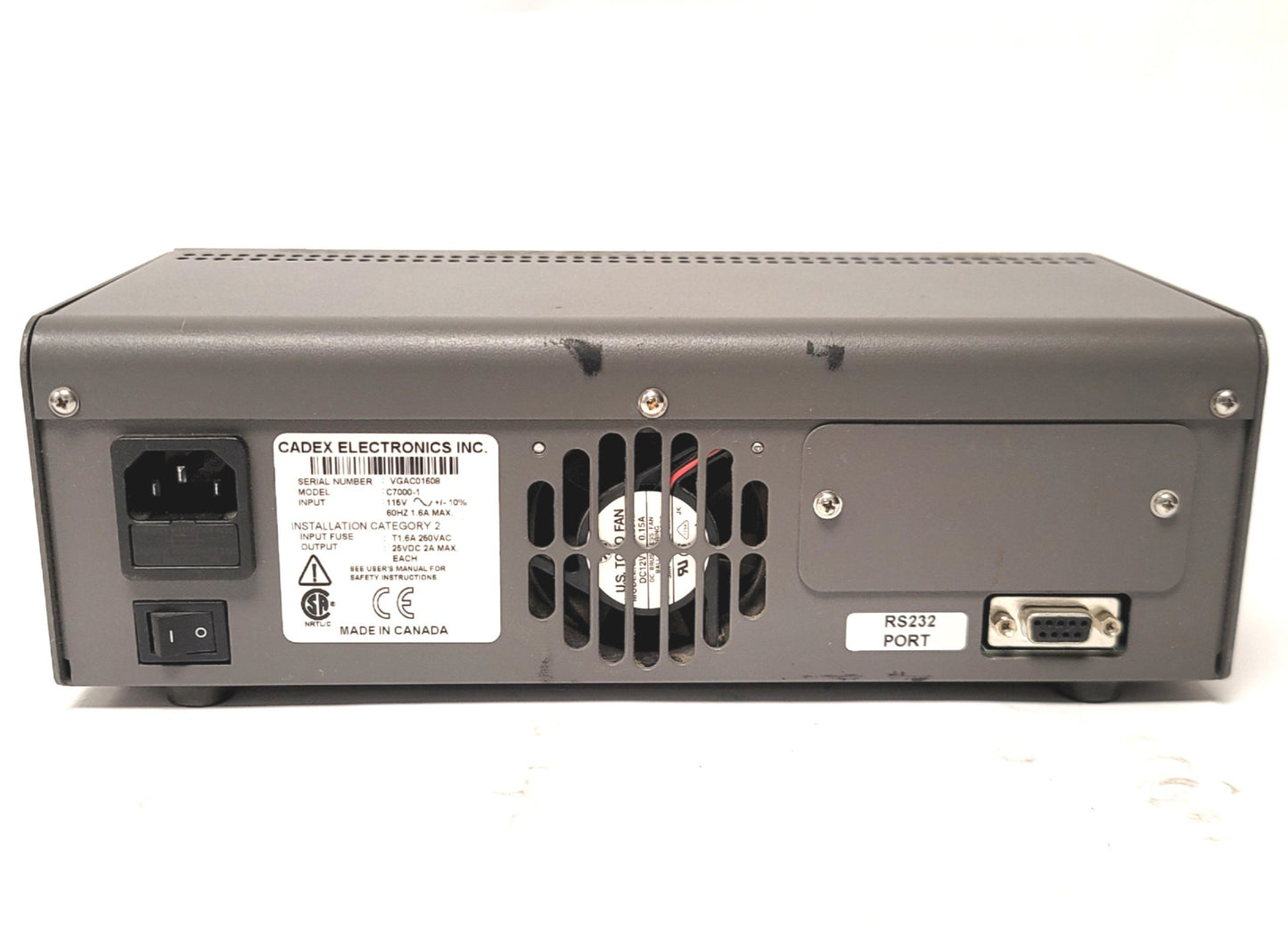 Used Cadex C7000-1 Advanced Battery Analyzer 4-Station, 80W 1.2-16V, 100mA-2A
