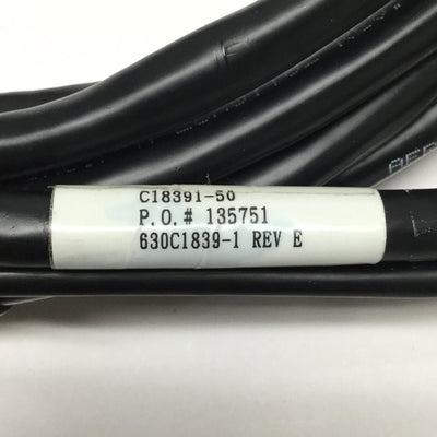 Used Aerotech C18391-50 BMS Brushless Slotless Motor BL Controller Feedback Cable, 5m