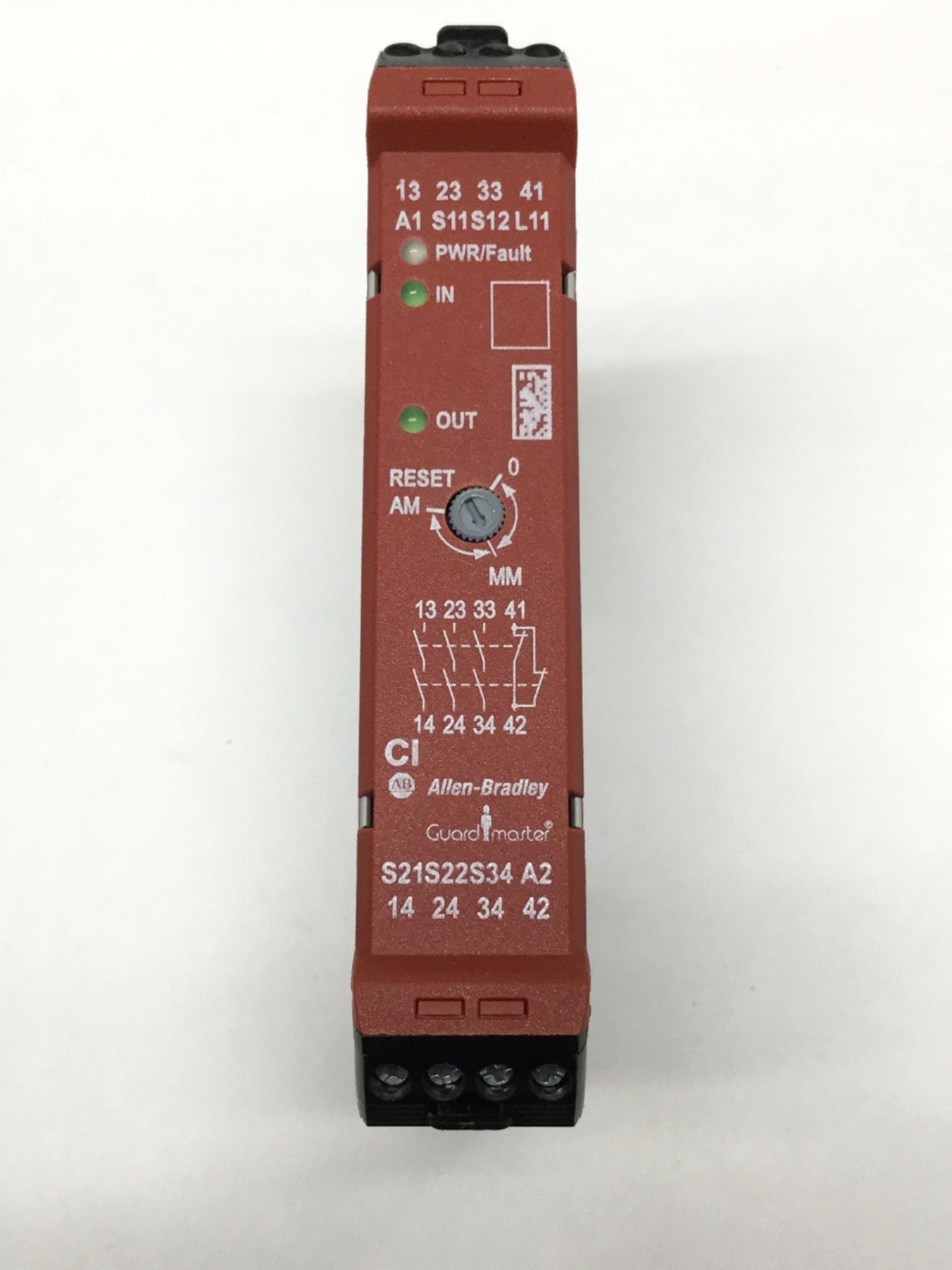Used Allen-Bradley 440R-S13R2 Guardmaster CI Safety Relay 250VAC 1.5A, 24VDC, 3NO-1NC