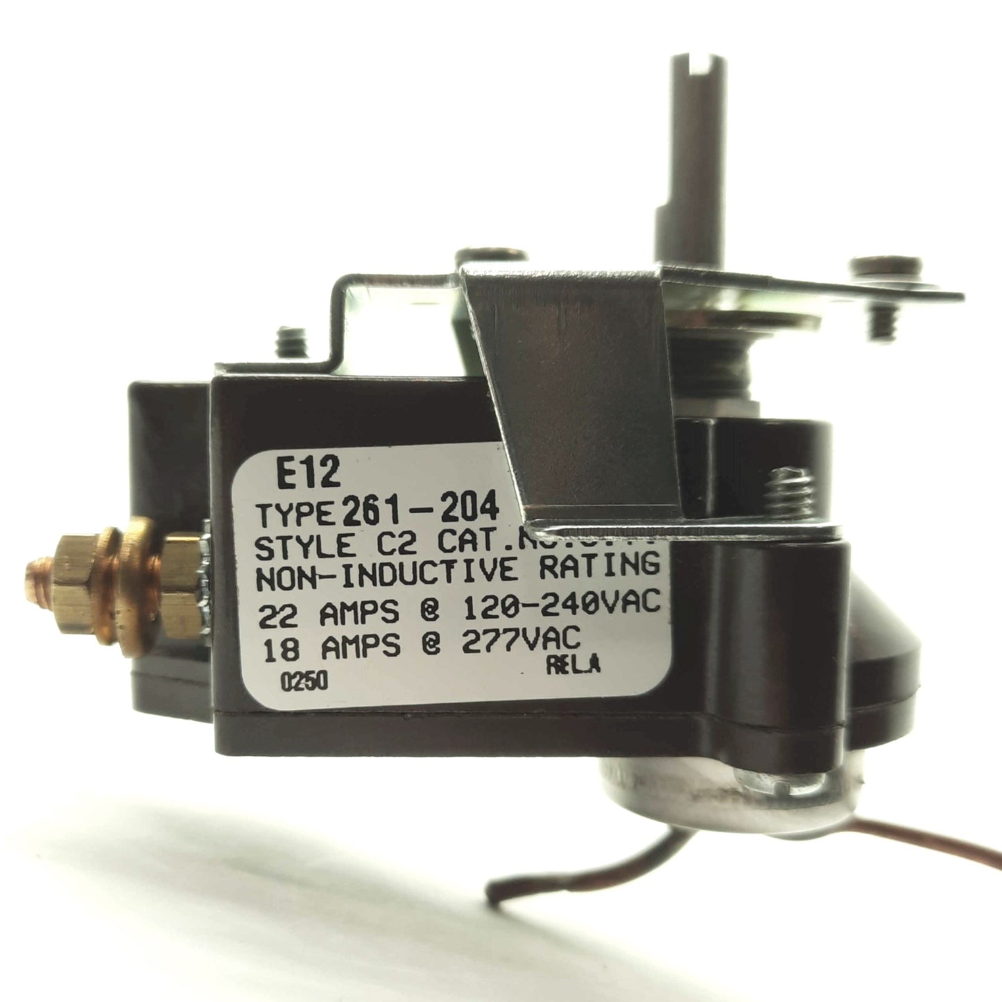 Used White Rodgers E12 Type 261-204 Thermostat 265°F SPST 120-240VAC 22A 6' Capillary