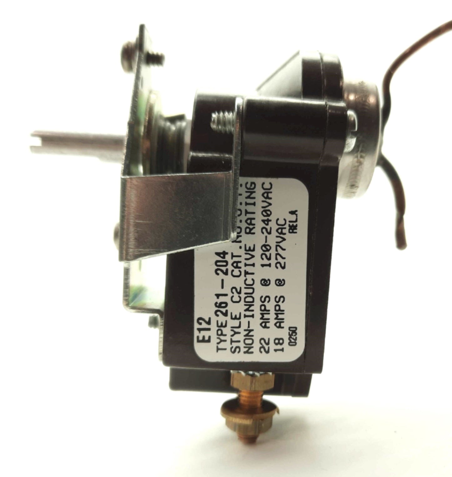 Used White Rodgers E12 Type 261-204 Thermostat 265°F SPST 120-240VAC 22A 6' Capillary