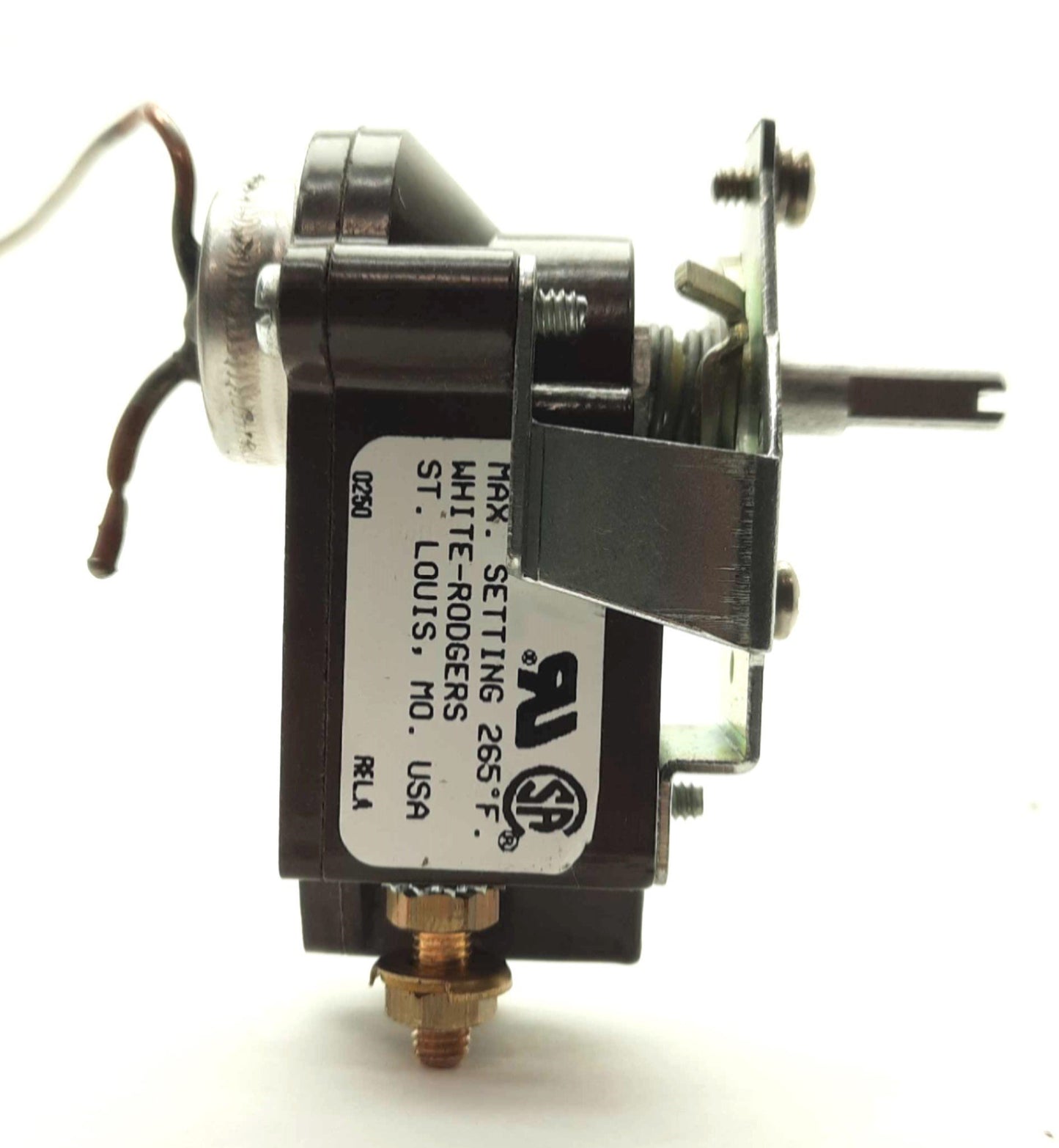 Used White Rodgers E12 Type 261-204 Thermostat 265°F SPST 120-240VAC 22A 6' Capillary