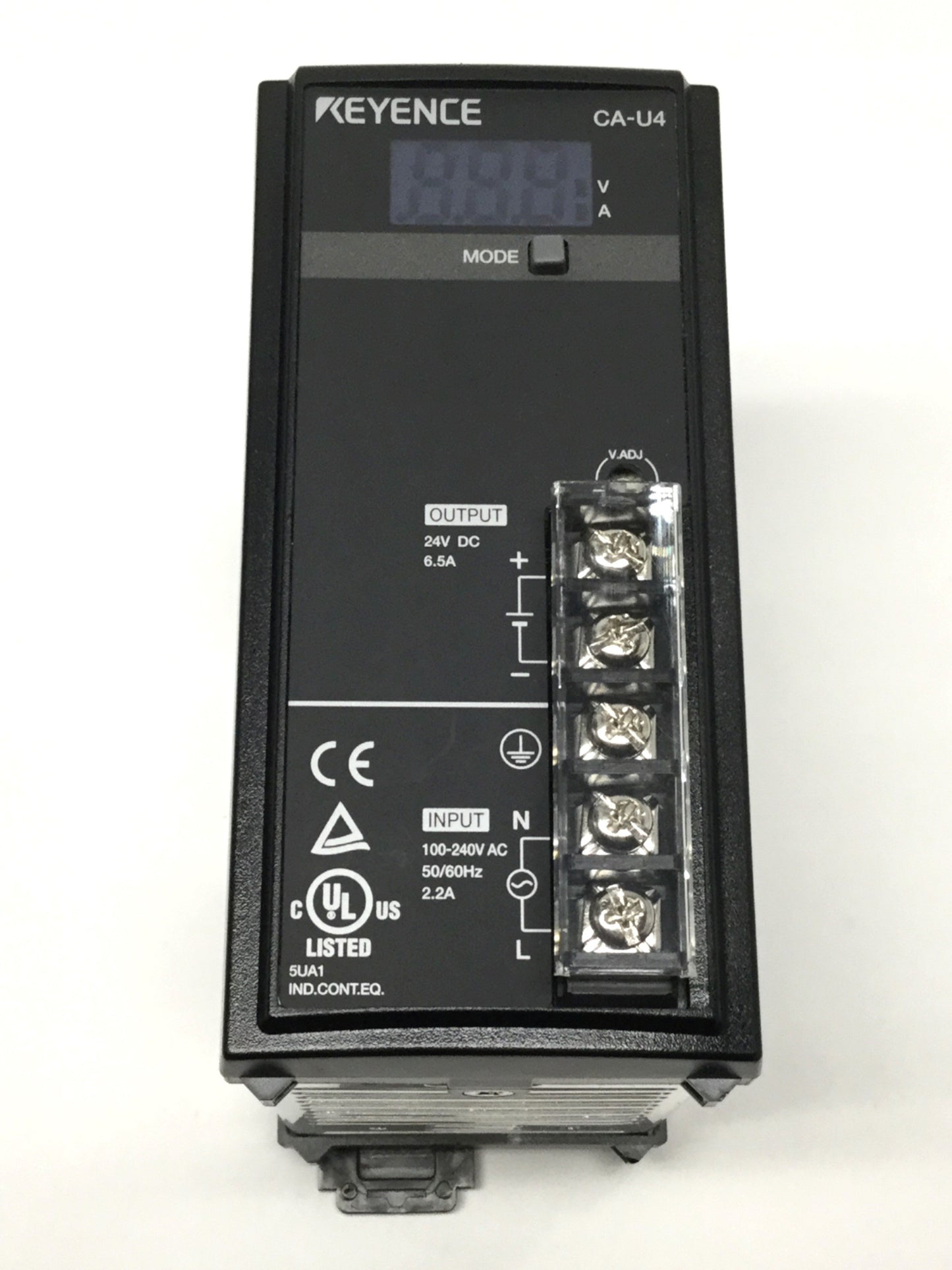 Used Keyence CA-U4 Vision System Power Supply Unit 100-240VAC In, 24VDC 6.5A Out