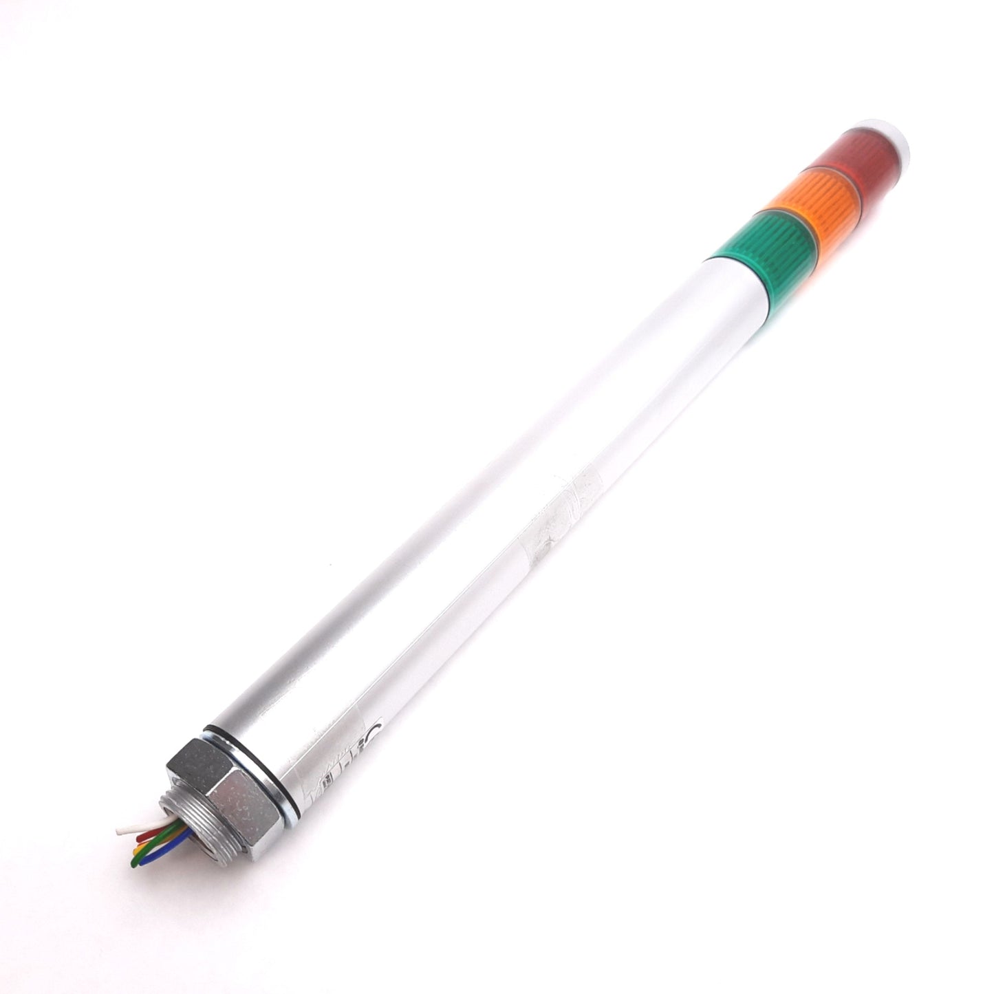 Used Patlite MP-02 Signal Light Tower, Red Amber Green, 24VAC/DC 0.2A, Height: 330mm