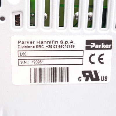 Used Parker L50I Stepper Drive, Supply: 36-55VAC 48-75VDC, 200kHz at 4000 steps/rev