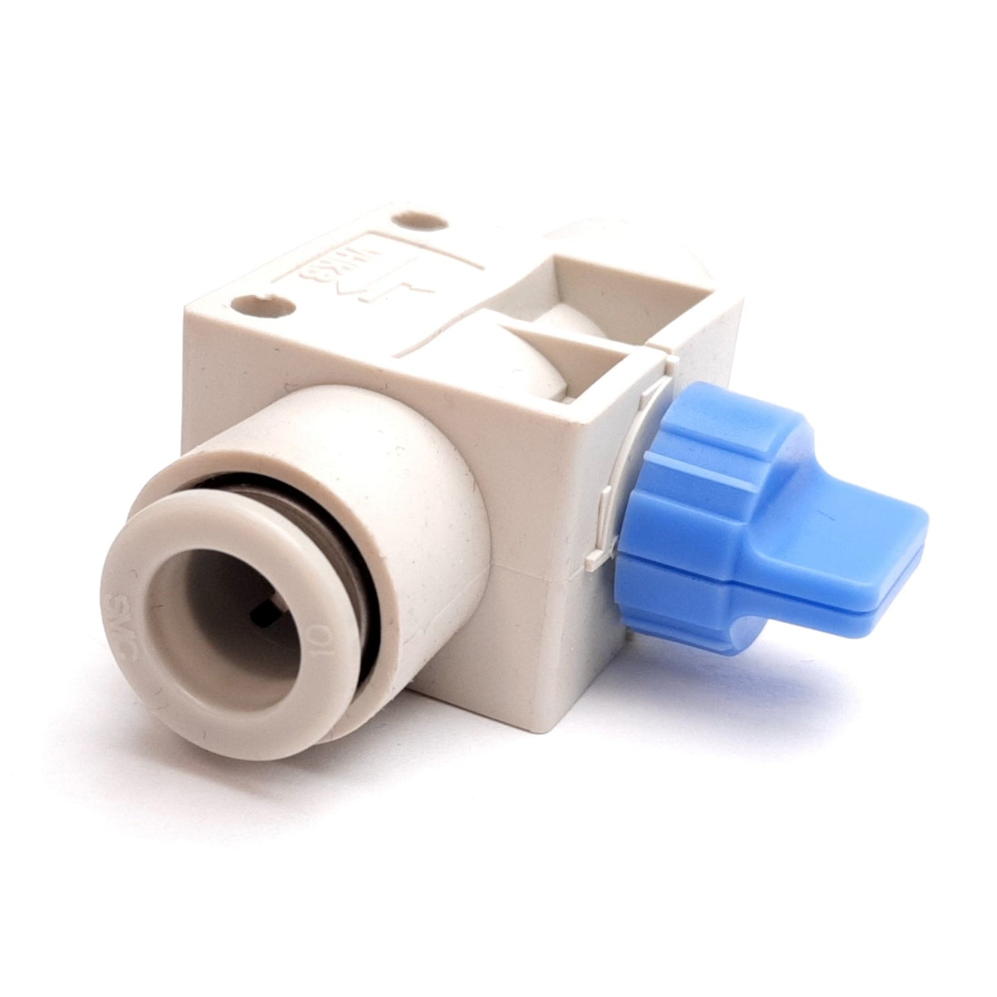 Used SMC VHK3-10F-10F Finger Valve, Connections: 10mm Tube, Pressure: 1.0MPa Max