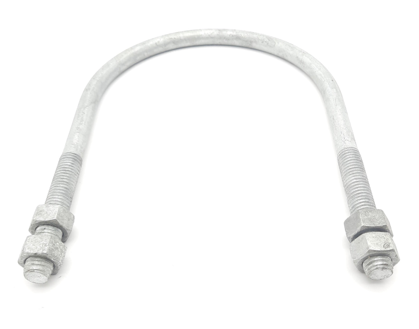 Used Lot of 3 Steel U-Bolt 5.60" Inside Width, 7.5" Inside Length, 13 TPI 1/2" Thread