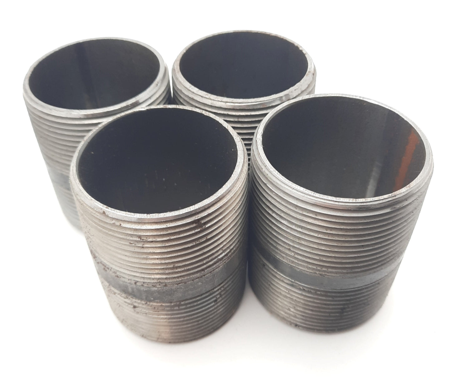 Used Lot of 4 Fairview Close Pipe Nipple NPT Schedule 40, 2-1/2" Nominal, 150 PSI
