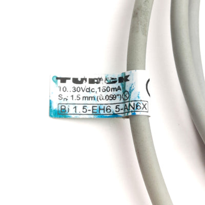 Used Turck BI1.5-EH6.5-AN6X-V1131 4612100 Inductive Proximity Sensor, 1.5mm, 10-30VDC