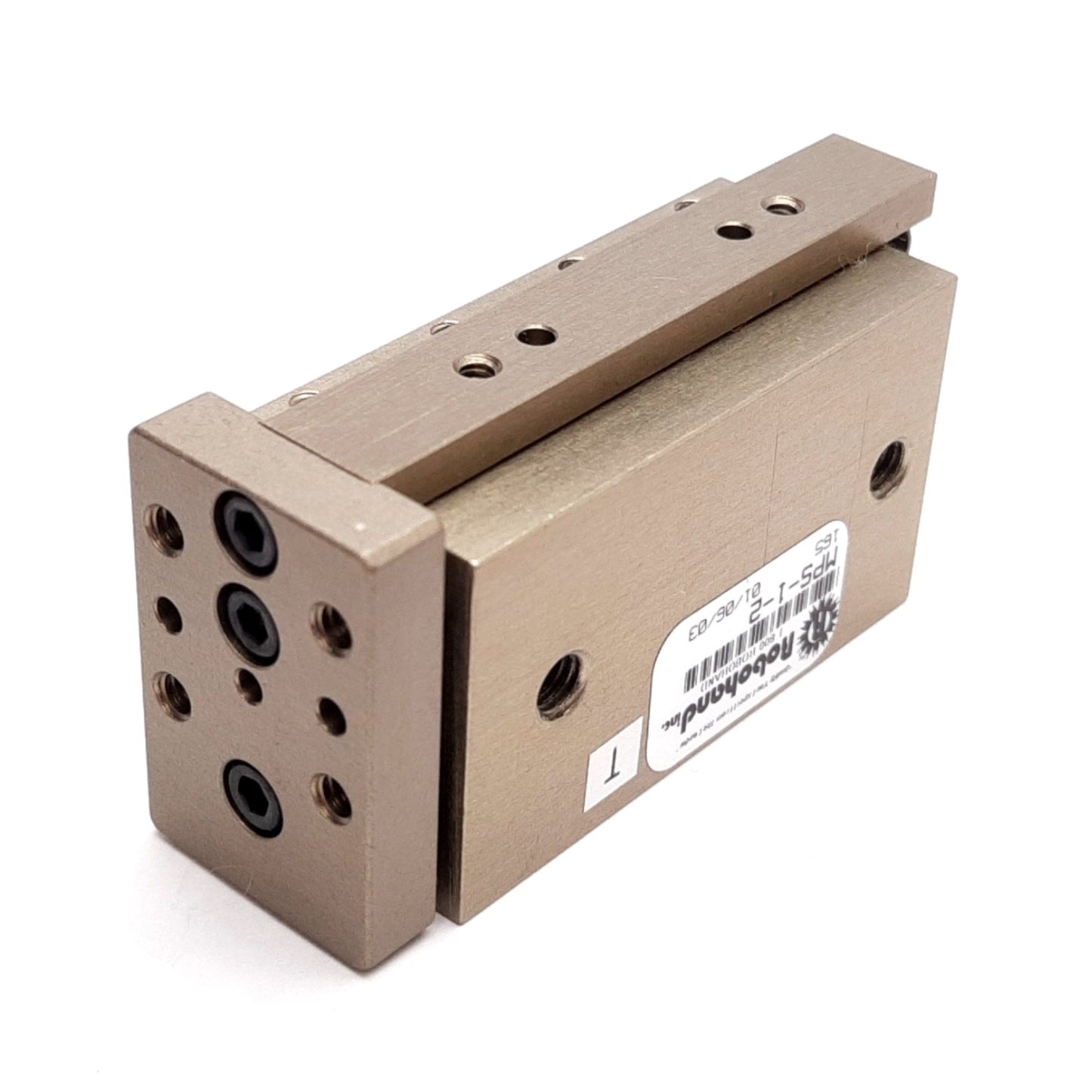 Used Robohand MPS-1-2 Mini Dual-V Roller Bearing Ball Rail Thruster Slide 1" Stroke