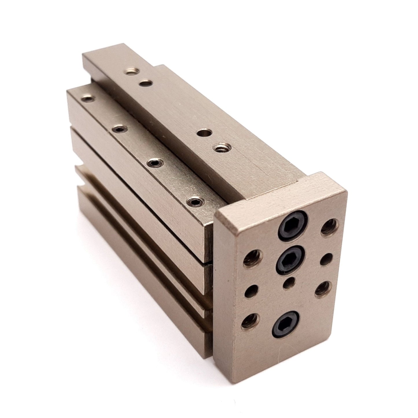 Used Robohand MPS-1-2 Mini Dual-V Roller Bearing Ball Rail Thruster Slide 1" Stroke
