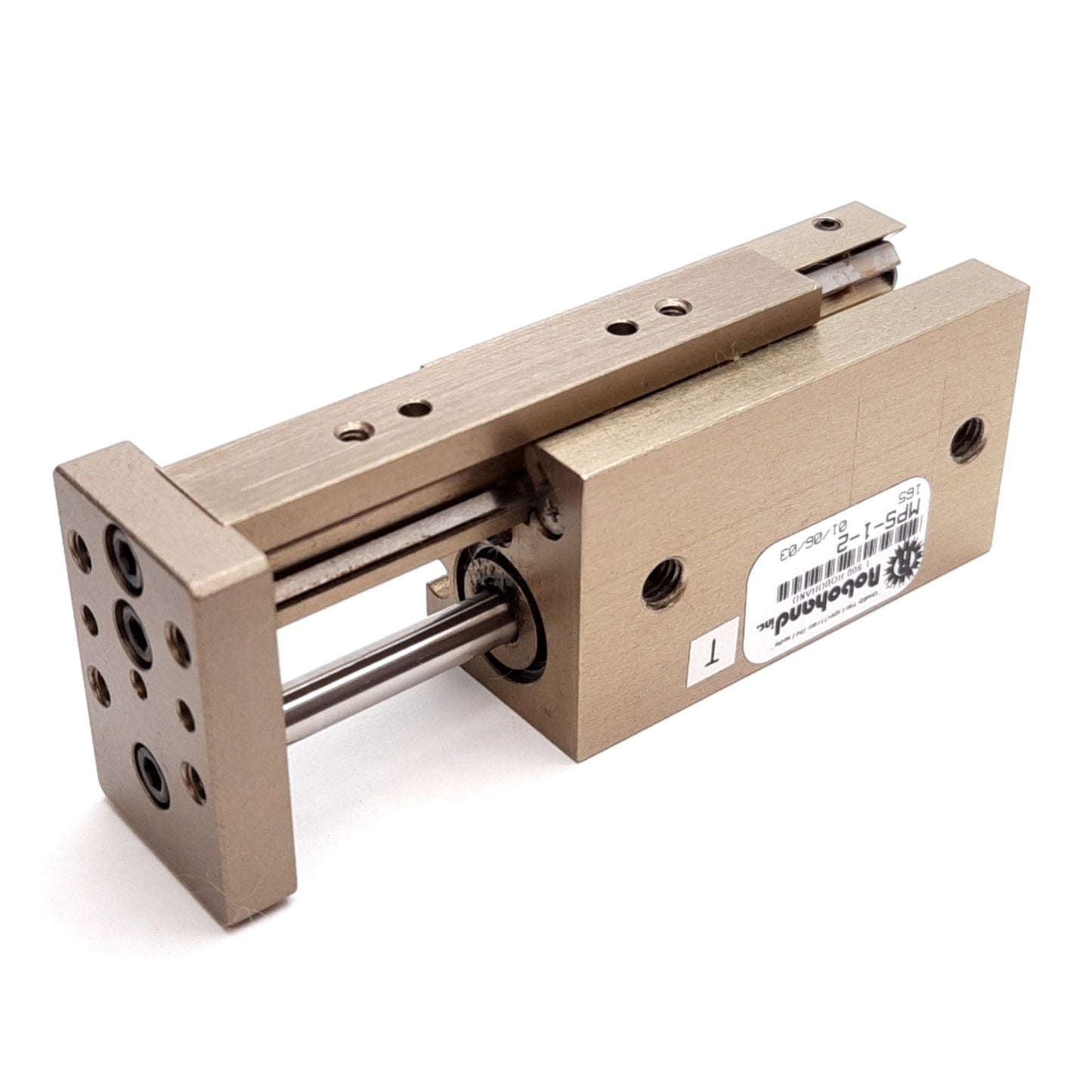 Used Robohand MPS-1-2 Mini Dual-V Roller Bearing Ball Rail Thruster Slide 1" Stroke
