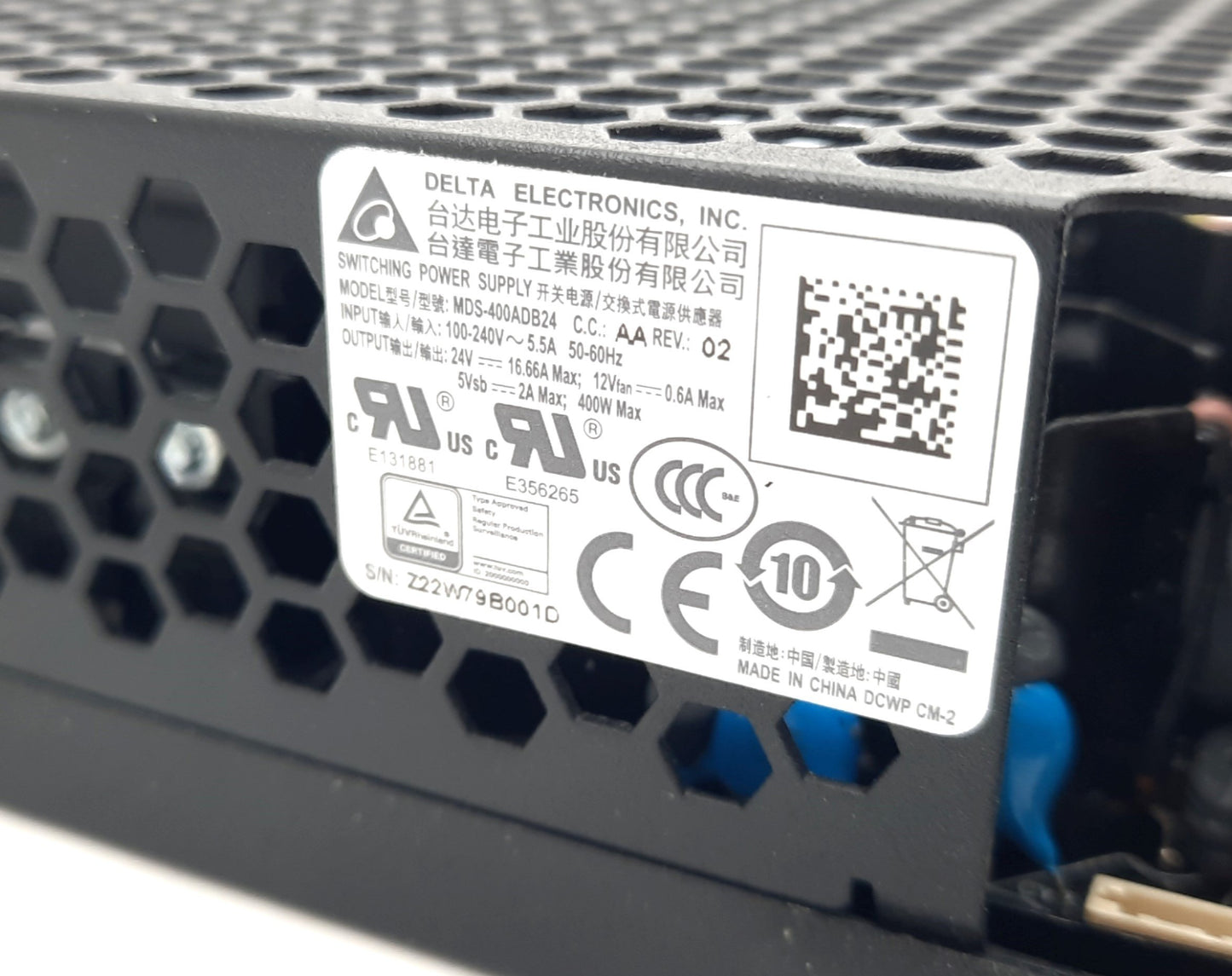 Used Delta MDS-400ADB24 Switching Power Supplies 100-240VAC 5.5A, 24 VDC, 400W