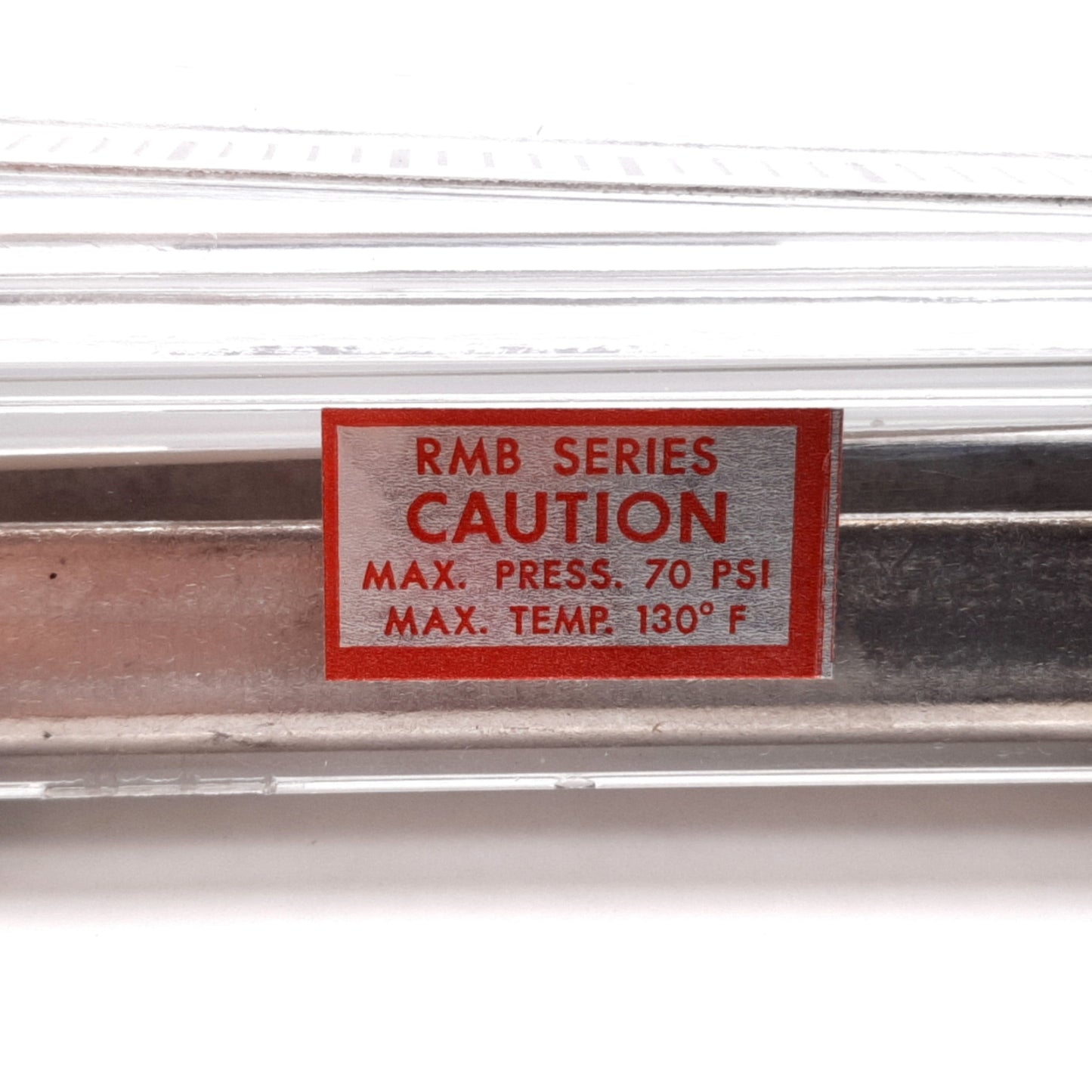 Used Dwyer RMB-53-SSV-CDS Air Flowmeter, Range: 10-100 SCFH, 1/4" NPT, 70psi Max