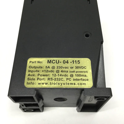 Used Trol MCU-04-115 T6+ Main Control Unit Programmable Sequencer RS-232C 115VAC