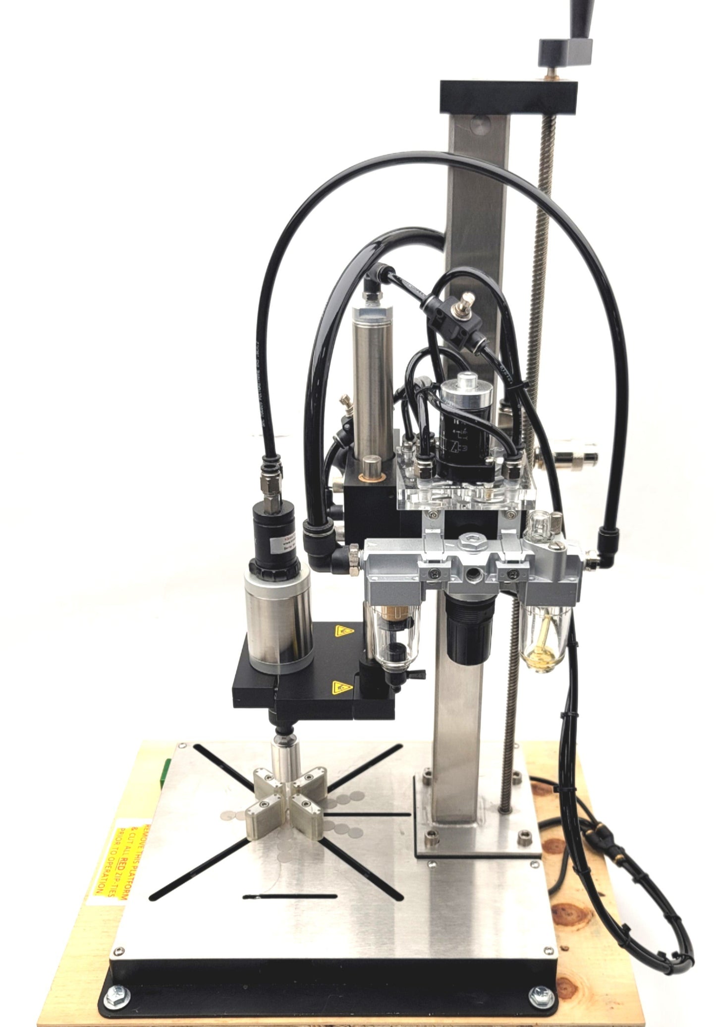 Used Kinex SA-1000 Semi-Automatic Benchtop Capping Machine 10-130mm Caps, 0-250inlbs