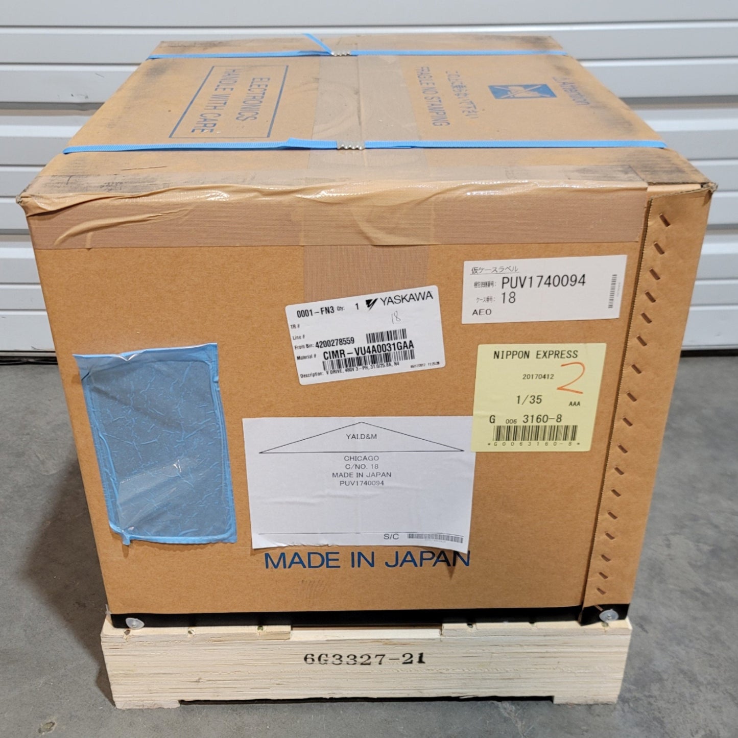 New Yaskawa CIMR-VU4A0031GAA Variable Frequency Drive 380-480VAC 3-Ph, 31A, 20HP