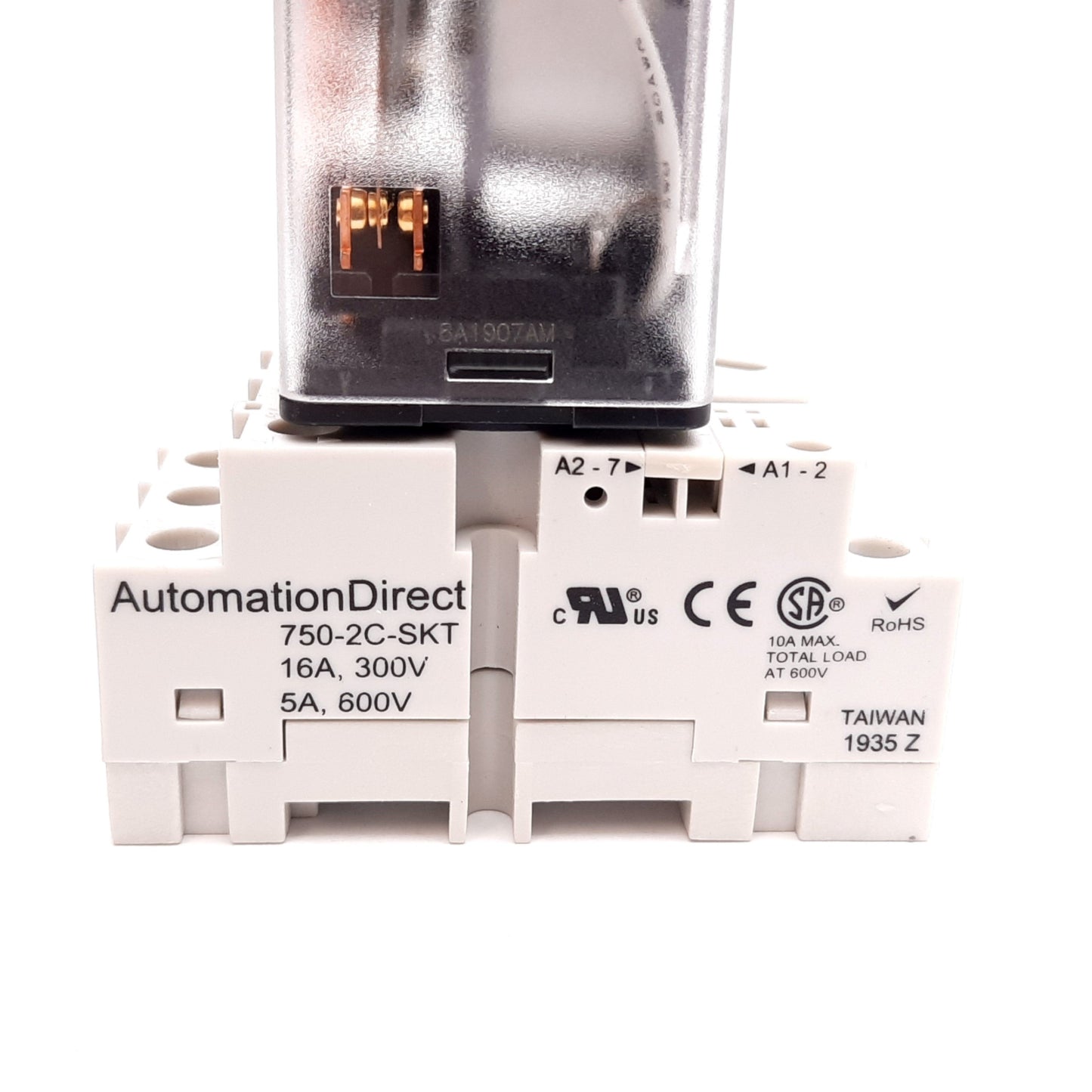 Used Automation Direct 750R-2C-24D Ice Cube Relay, DPDT, Coil: 24VDC, 10A 277VAC
