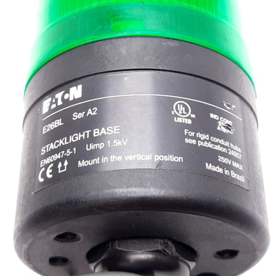 Used Eaton Cutler-Hammer E26BL E26BQV2 Stack Light Signal Alarm Tower, Red Green