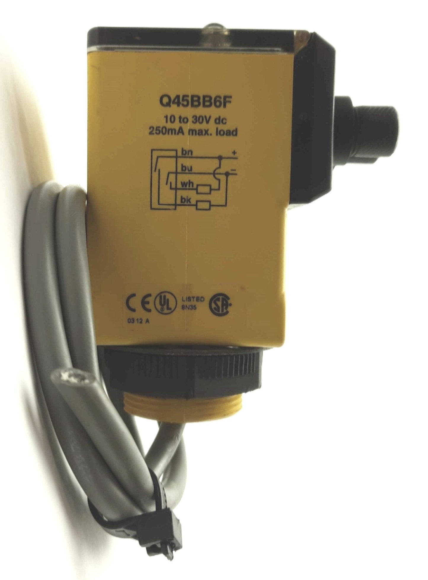 Used Banner Q45BB6F Photoelectric Fiber Optic Sensor Bipolar NPN/PNP 4-Wire 10-30VDC