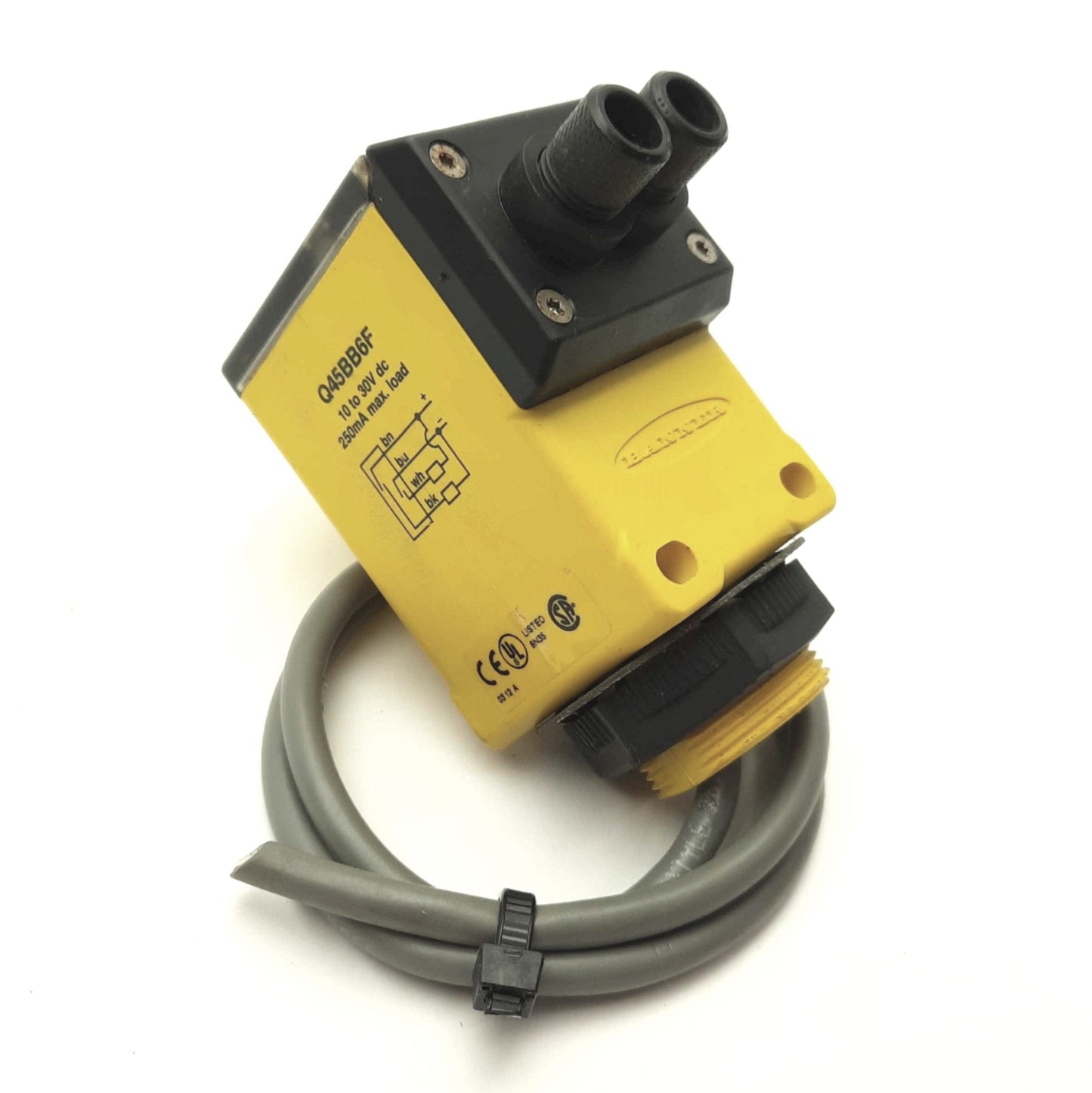 Used Banner Q45BB6F Photoelectric Fiber Optic Sensor Bipolar NPN/PNP 4-Wire 10-30VDC