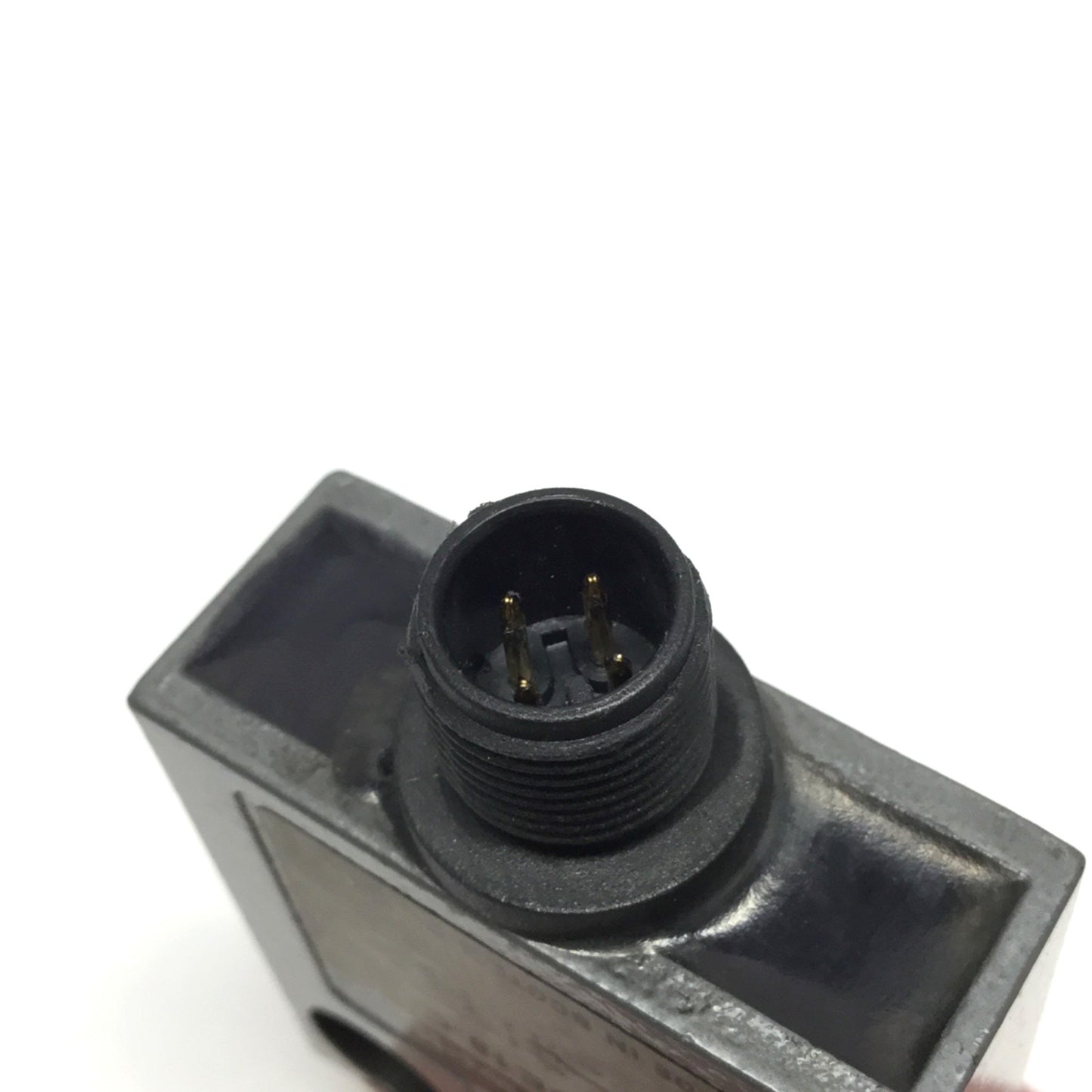 Used Honeywell 914CE18-Q Micro Limit Switch, Top Pin Plunger, SPDT 3A 250V, M12 4-Pin
