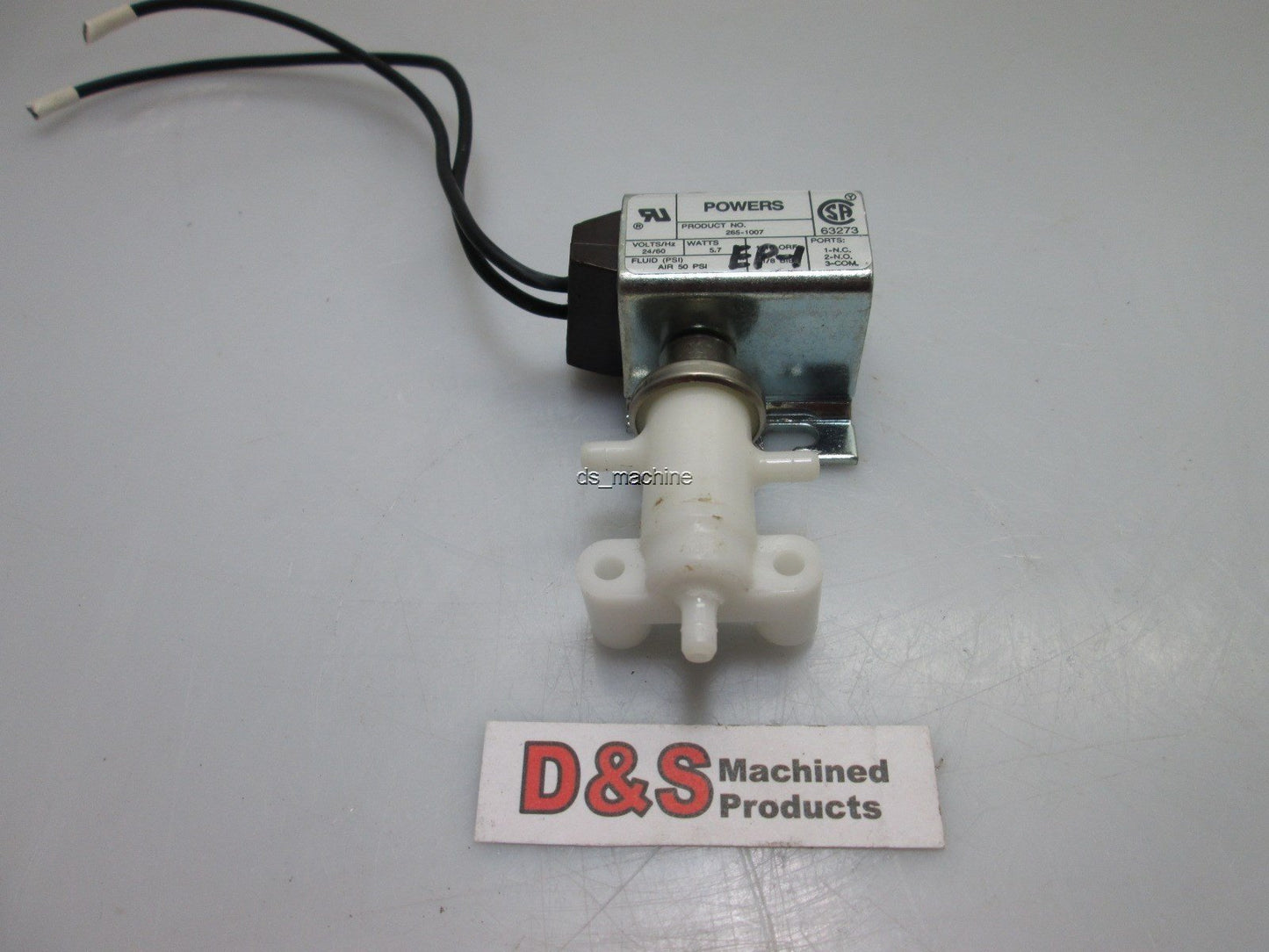 Used Siemens Powers 265-1007 Electric-Pneumatic Valve 24V/60Hz, 5.7W