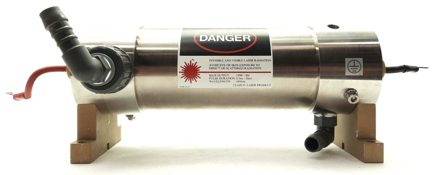 Used Trumpf Nd:YAG LASER Pumping Chamber, 1062nm, 150W, 90J, .3-20ms, for HL 124 P/4