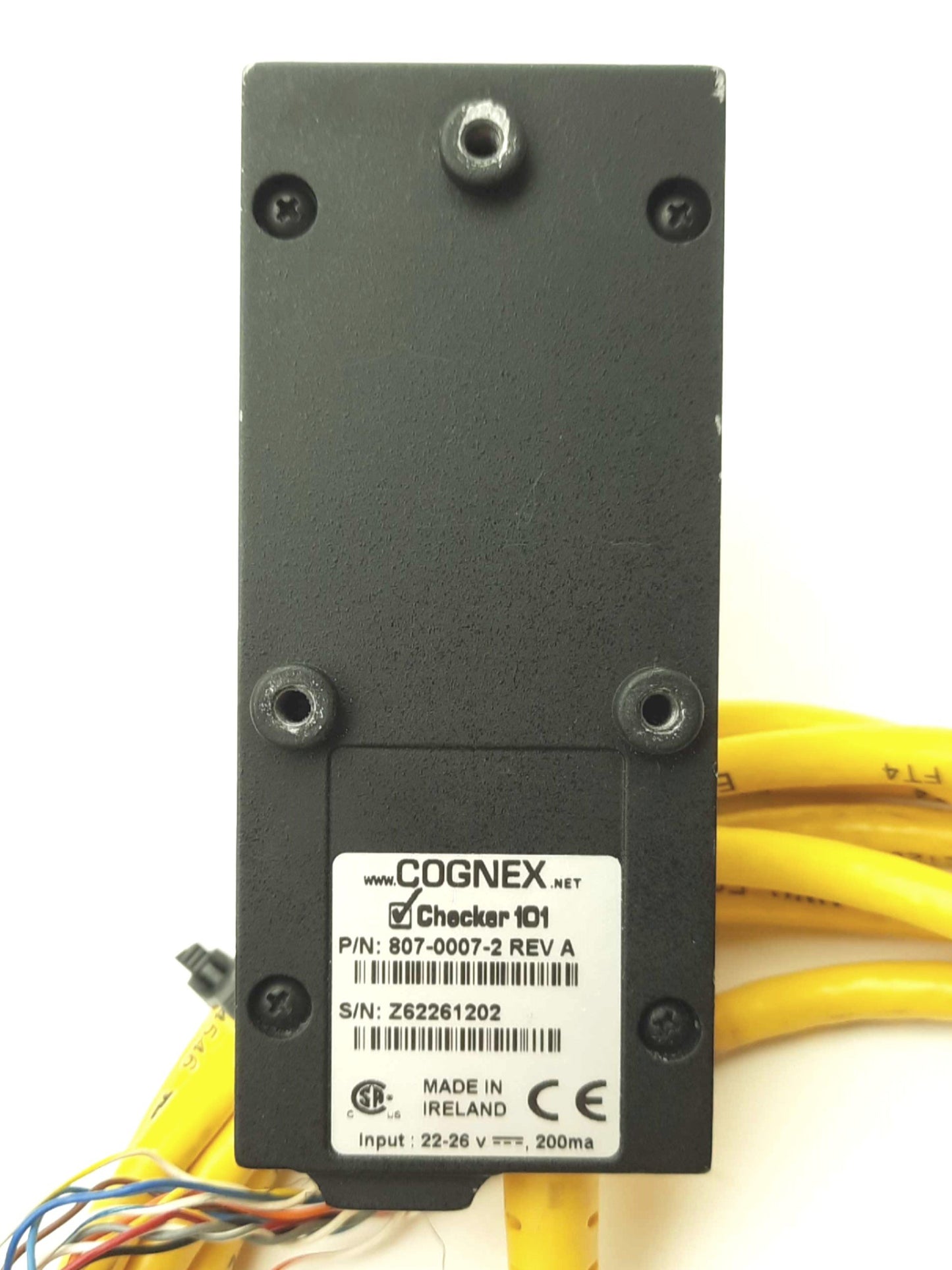 Used Cognex 807-0007-2 Rev A Checker 101 Camera/Sensor FOV@12" 5.3 x 4.1" USB 24VDC