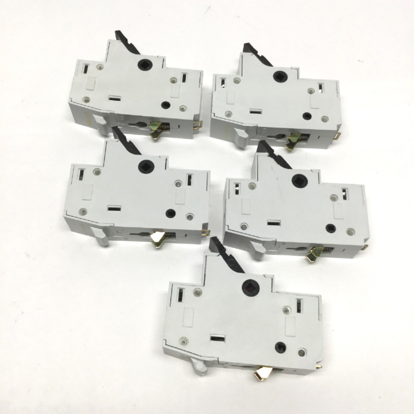 Used Lot of 5 Ferraz PST-14 DIN Rail Fuse Holders 500VAC 50A, 1-Pole, 14x51mm