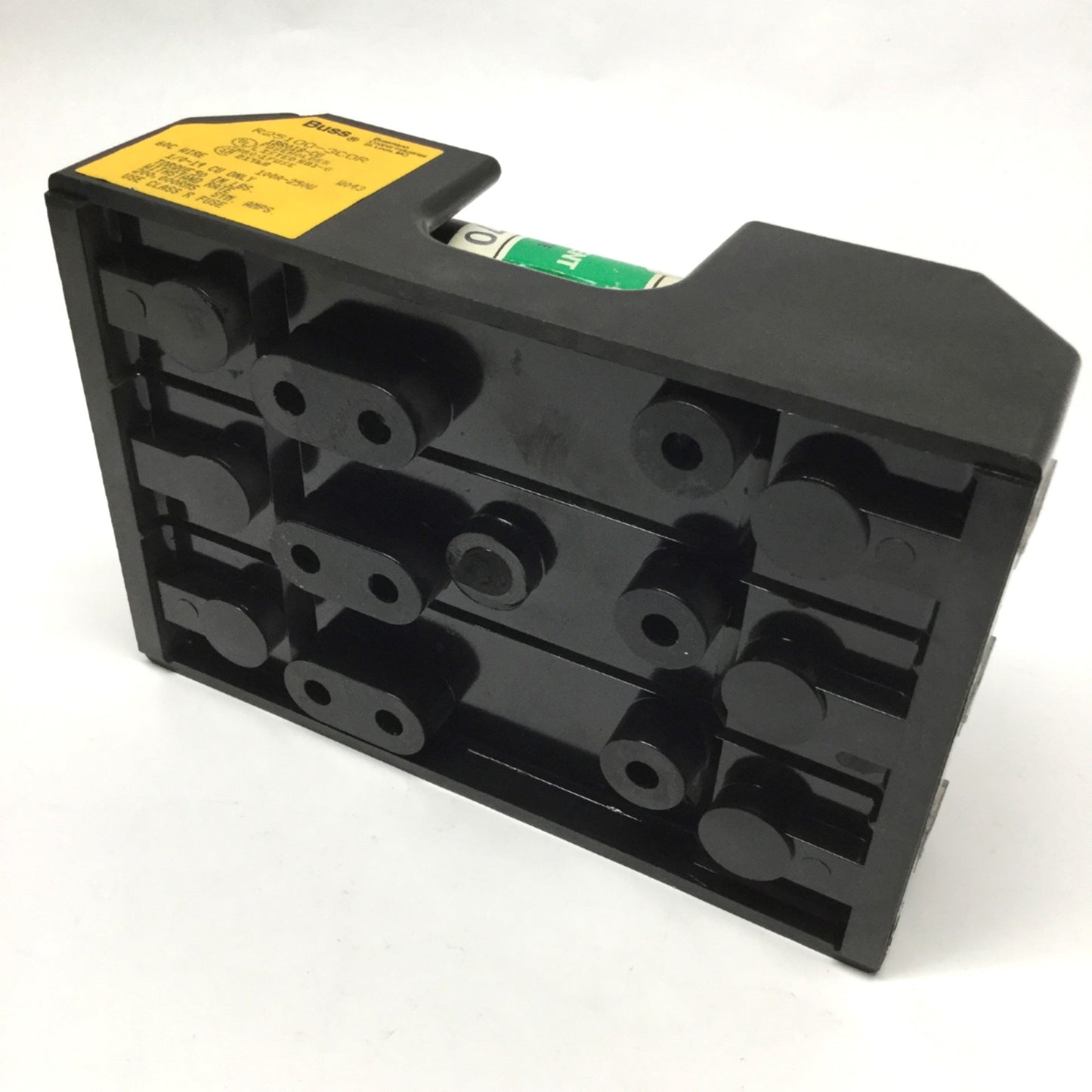 Used Bussmann R25100-3COR Fuse Holder Block 3-Pole 100A 250V w/ 3x Time Delay 70A