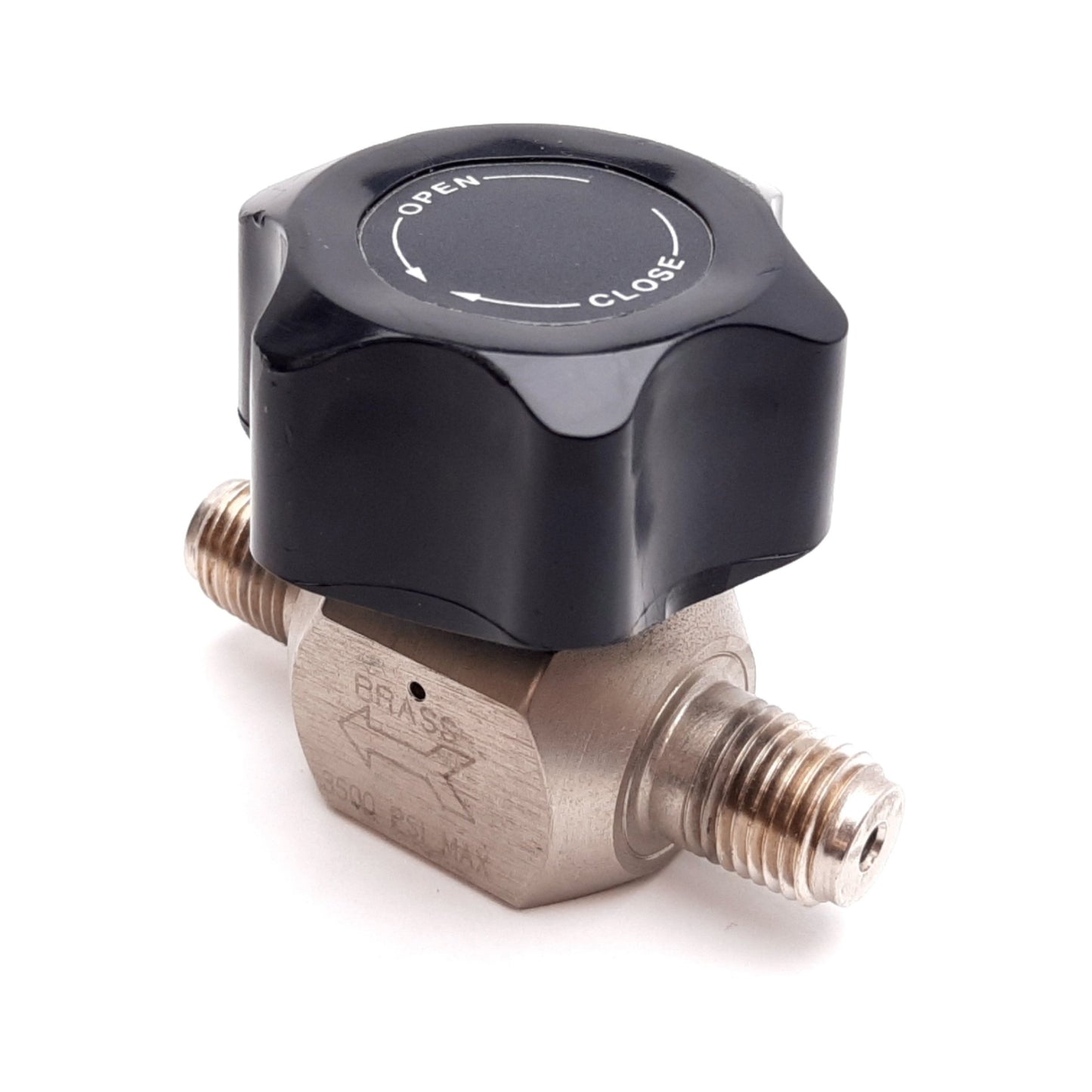 Used Druckminderer Diaphragm Valve for Oxygen/Gases, Brass, 1/4" NPT Male/Male