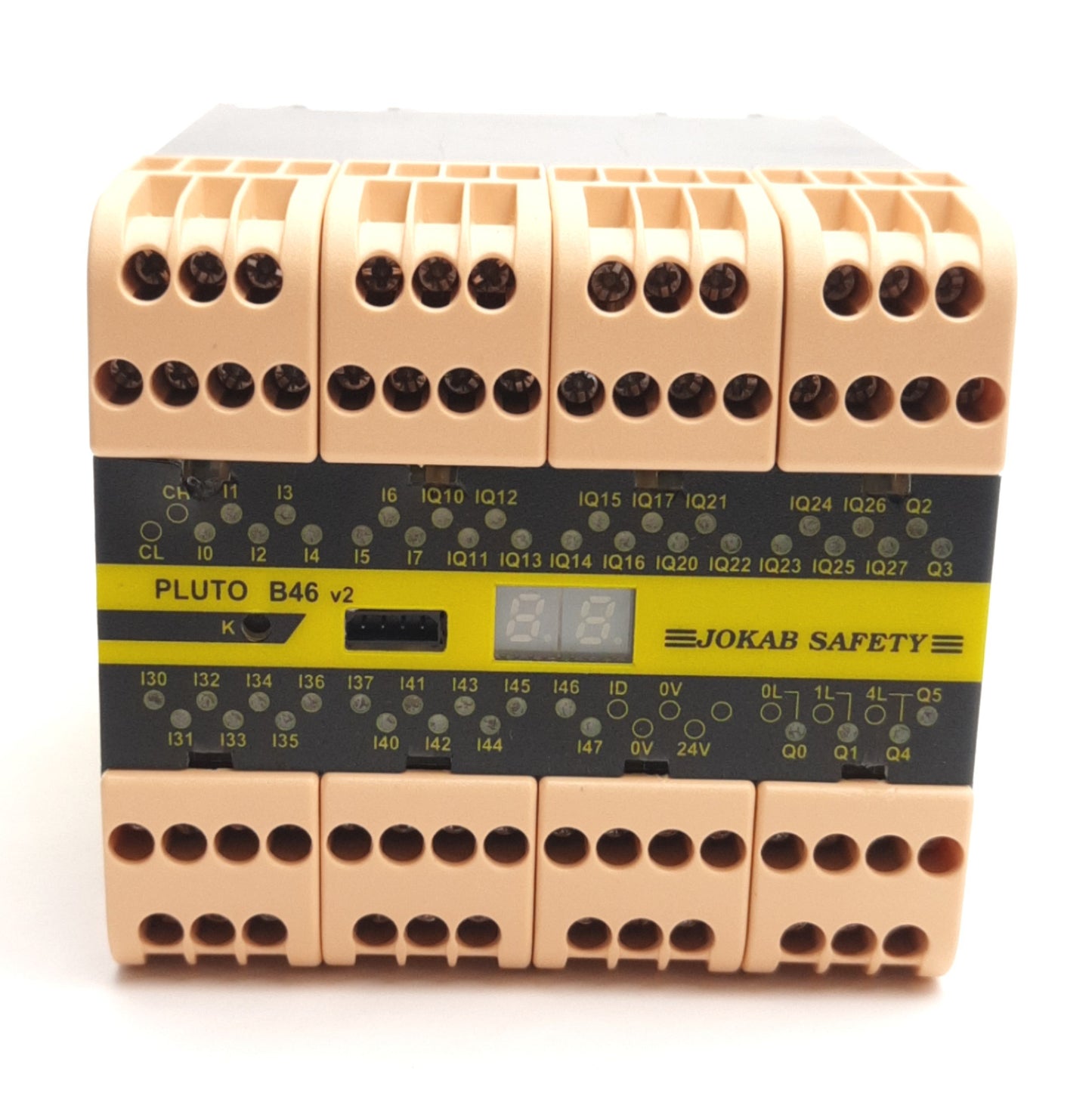 Used Jokab 20-070-17 Pluto B46 v2 Safety PLC System 24V DC Supply, 250V/24V DC Output