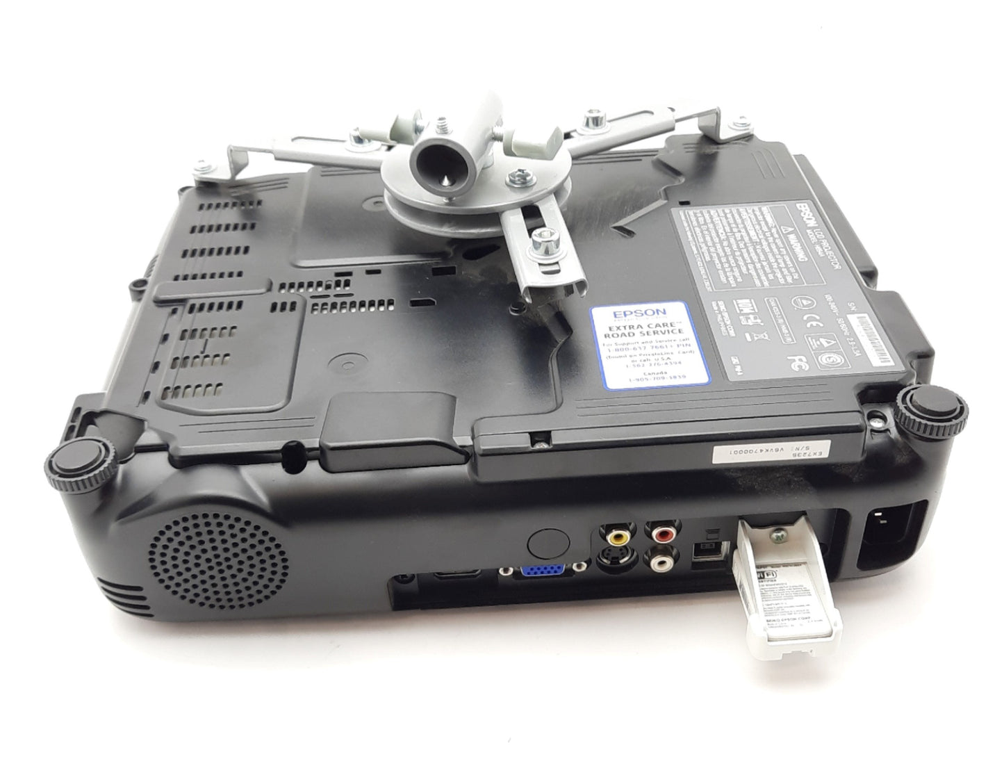Used Epson EX7235 Wireless HD LCD Projector W/Mount 1280 x 800, 10 Bit, 100-240VDC